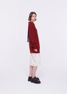 WOOL MELANGE RED SWEATER