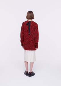 WOOL MELANGE RED SWEATER