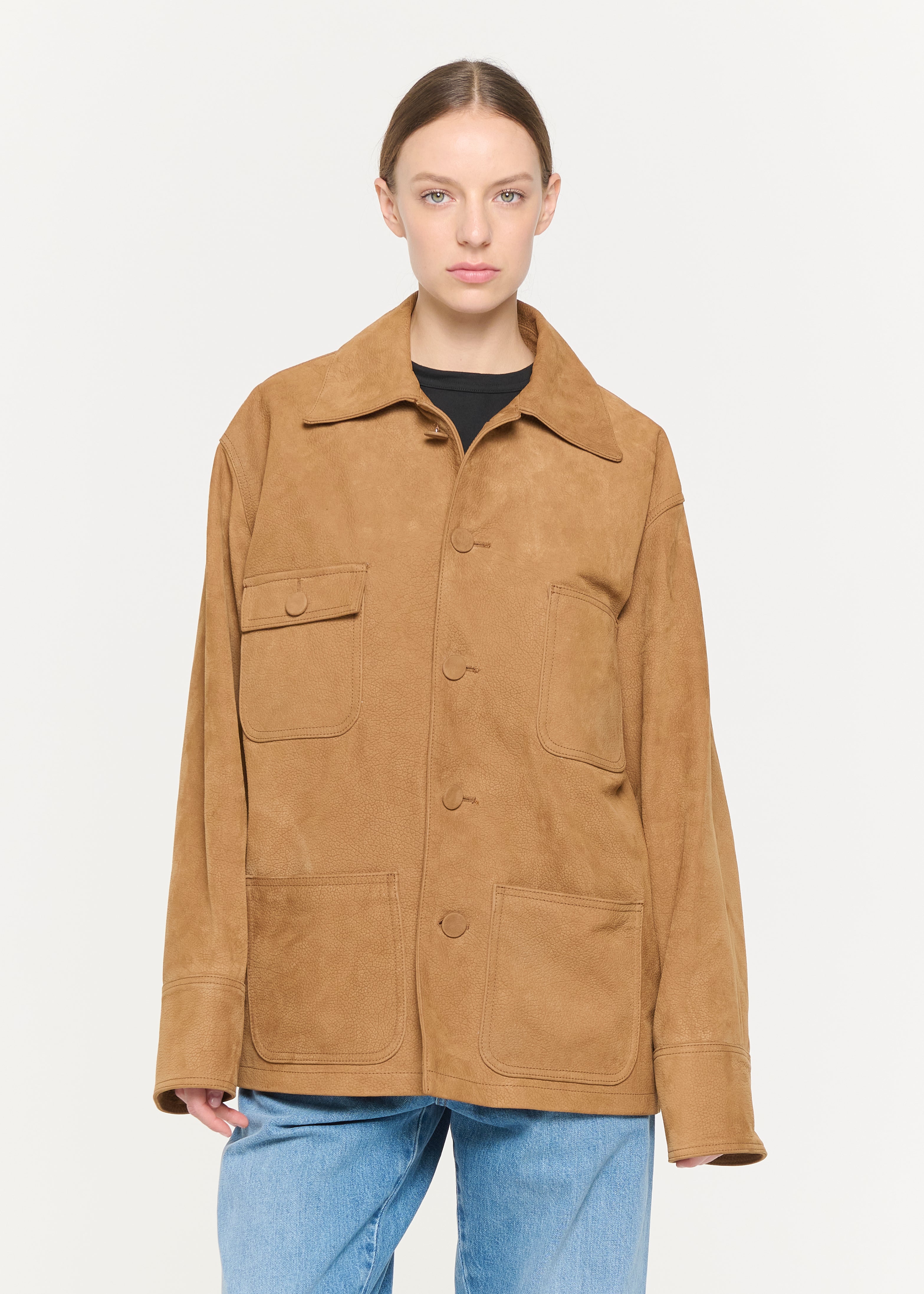 TOBACCO LEATHER JACKET