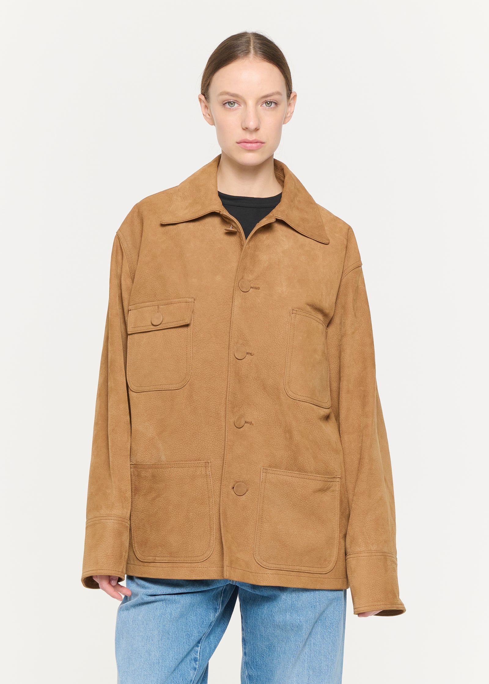 TOBACCO LEATHER JACKET