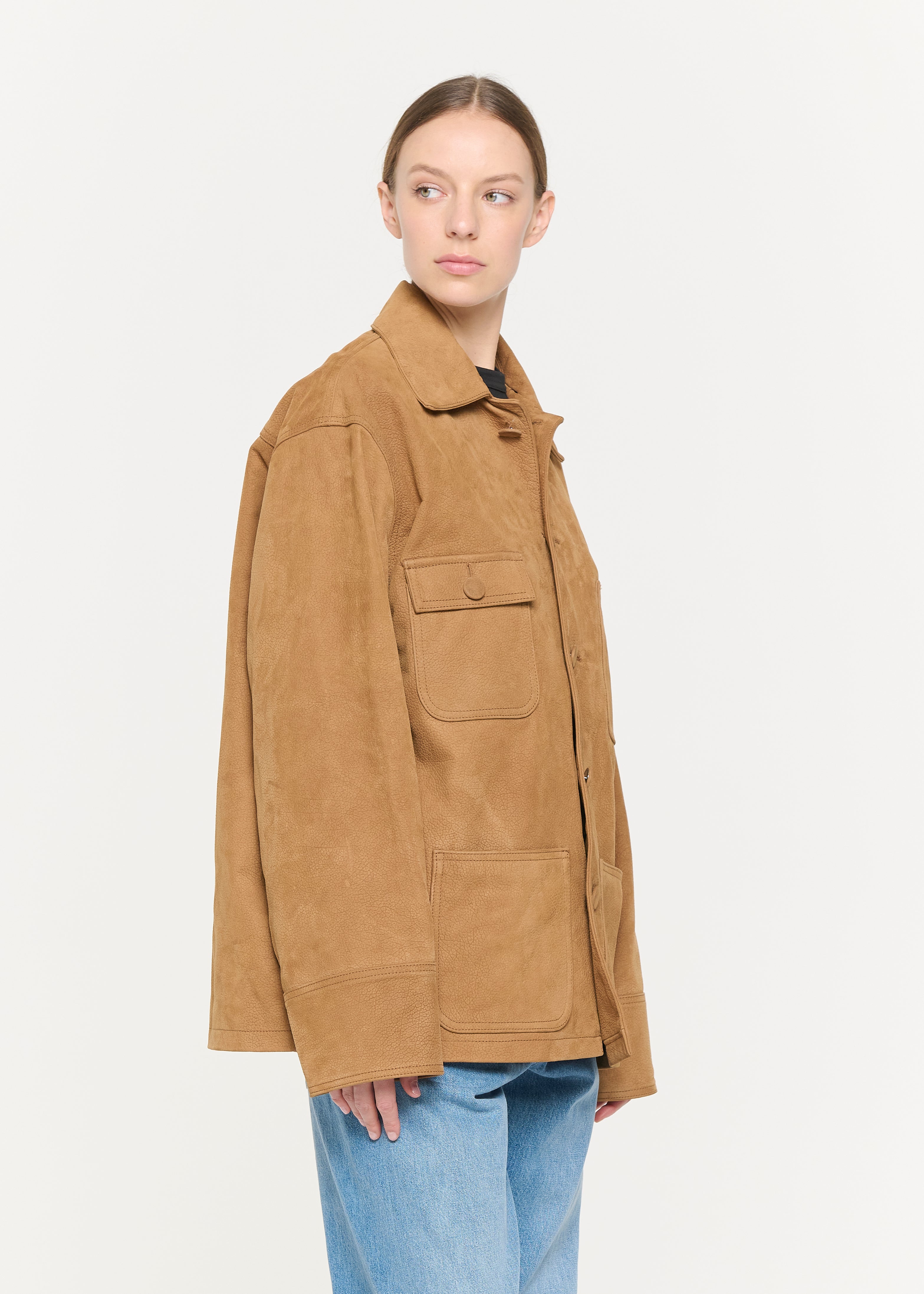 TOBACCO LEATHER JACKET