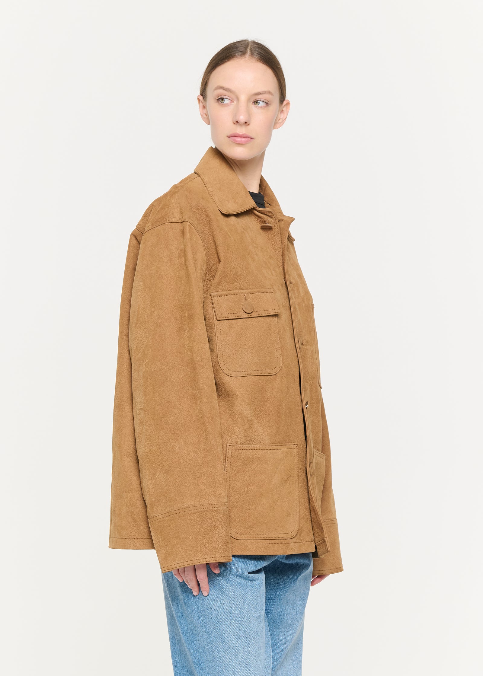 TOBACCO LEATHER JACKET