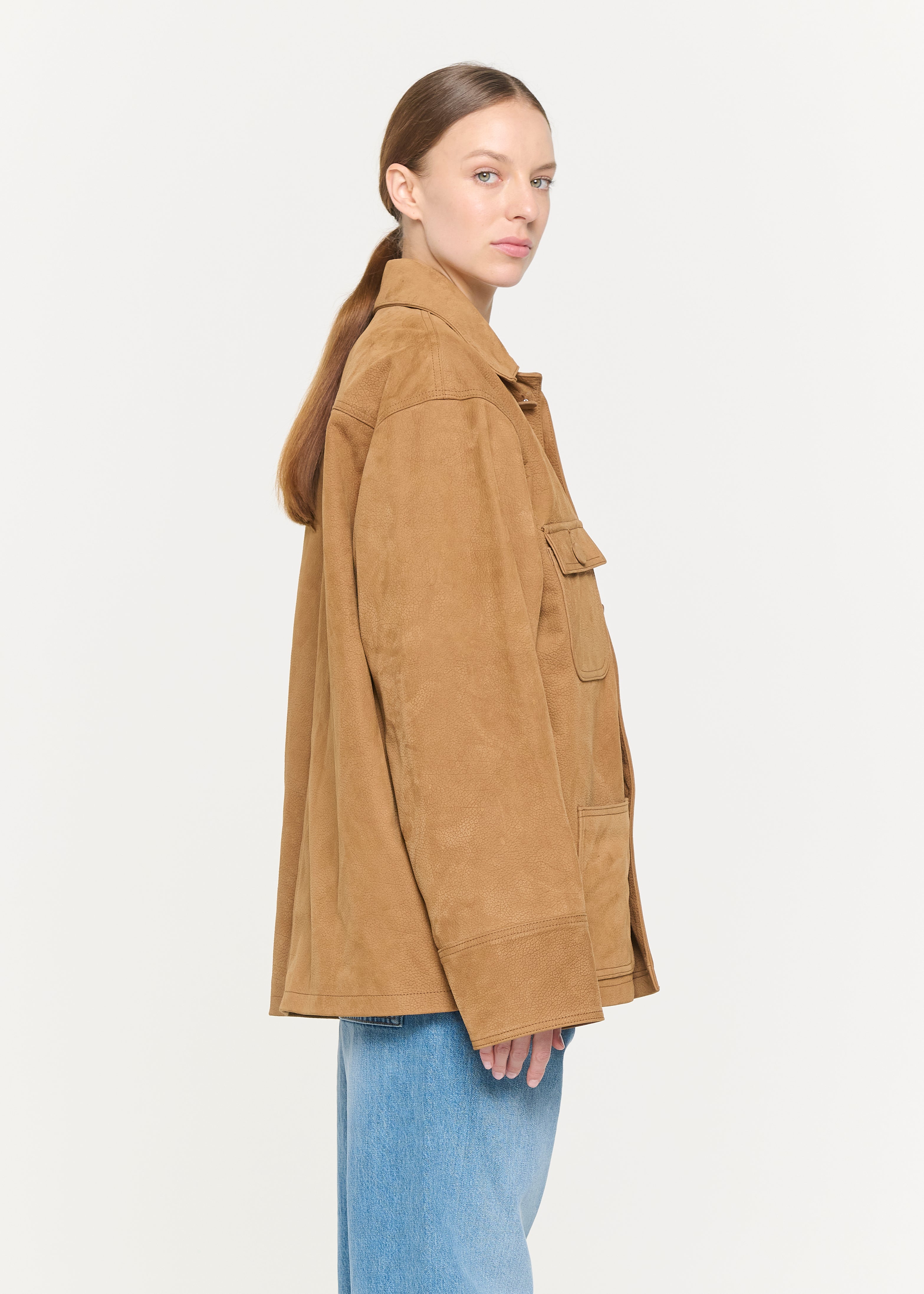 TOBACCO LEATHER JACKET