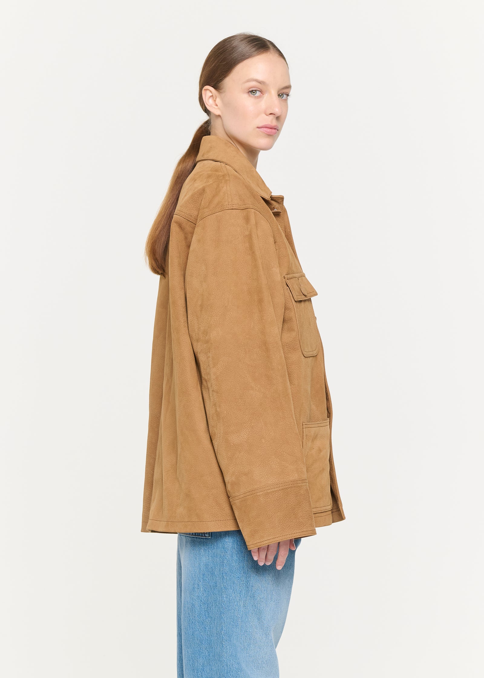 TOBACCO LEATHER JACKET