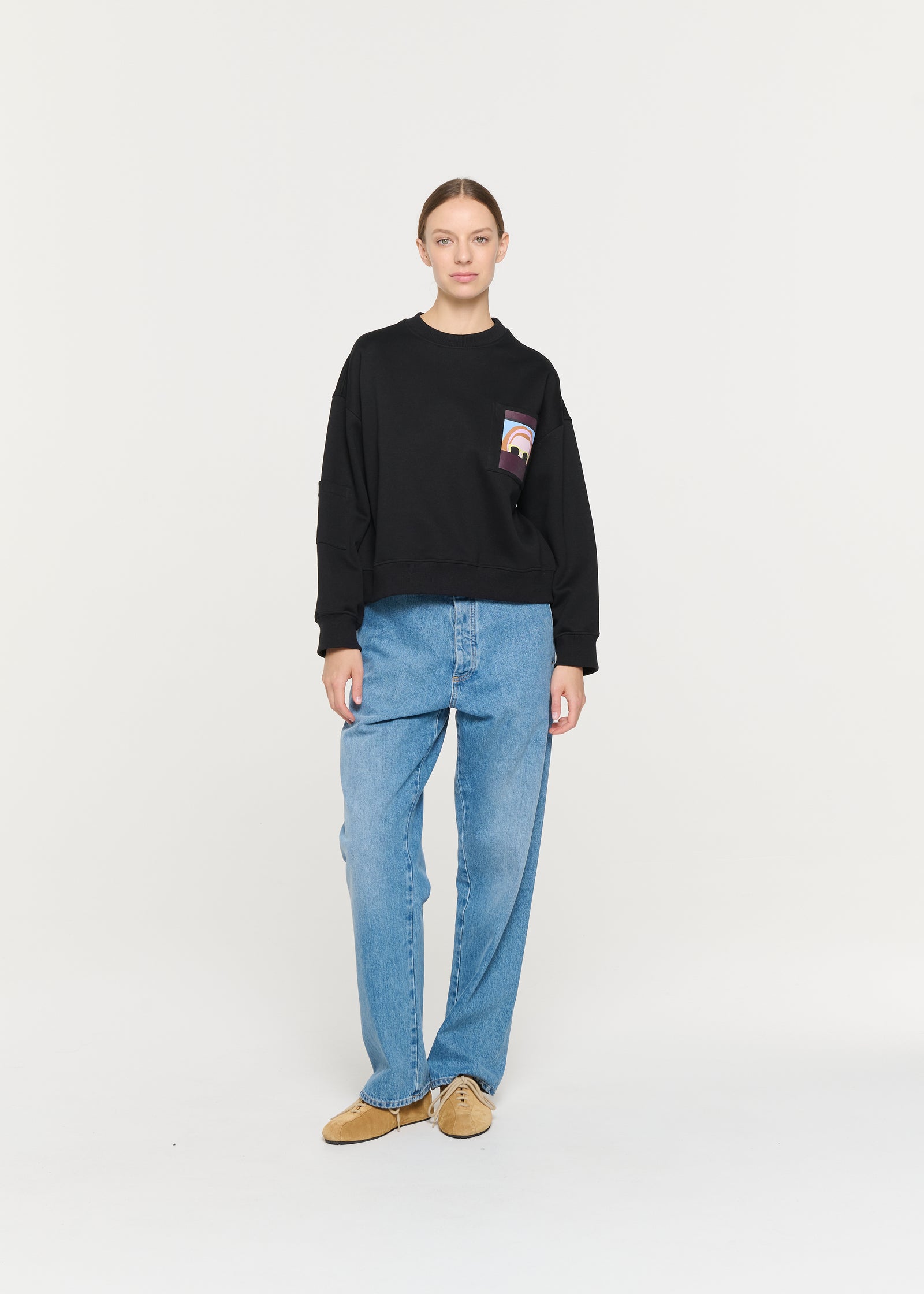 BLACK "SELF PORTRAIT" SWEATSHIRT