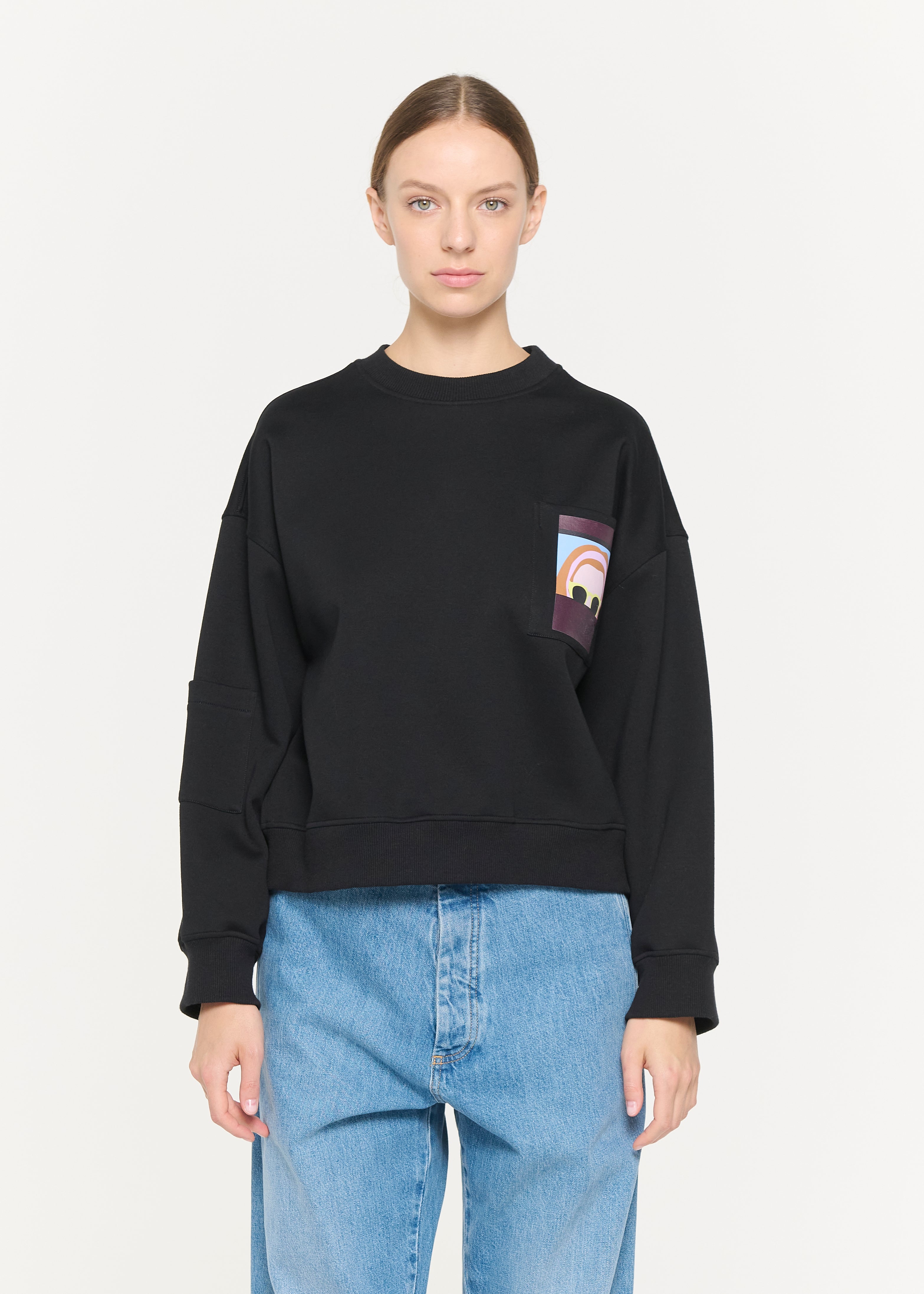 BLACK "SELF PORTRAIT" SWEATSHIRT