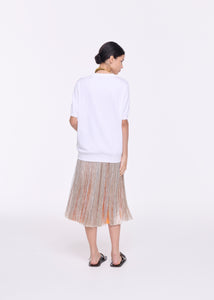 LUREX FRINGE MIDI SKIRT