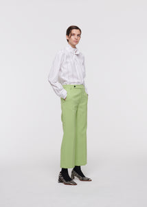 PISTACHIO FLARED PANTS IN DOUBLE ACTIVE