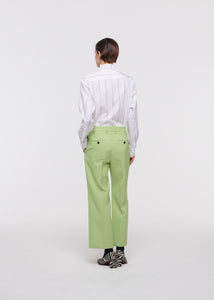 PISTACHIO FLARED PANTS IN DOUBLE ACTIVE