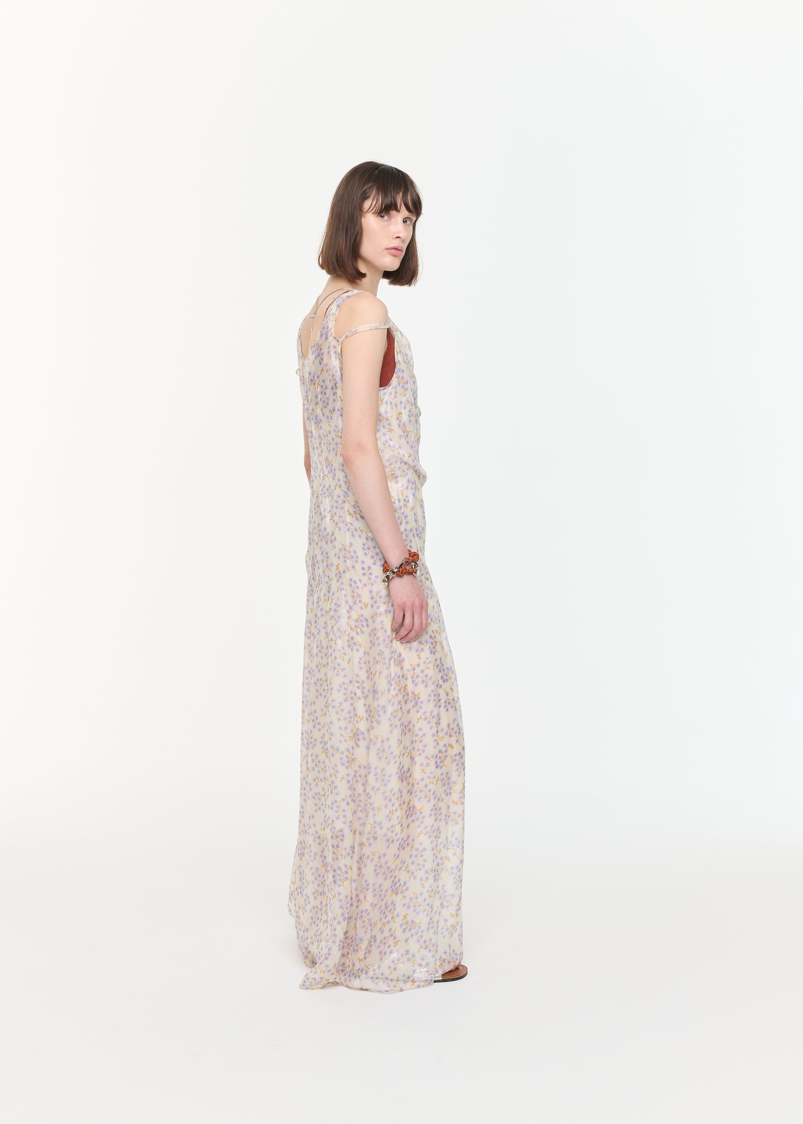 SILK CHIFFON LONG DRESS