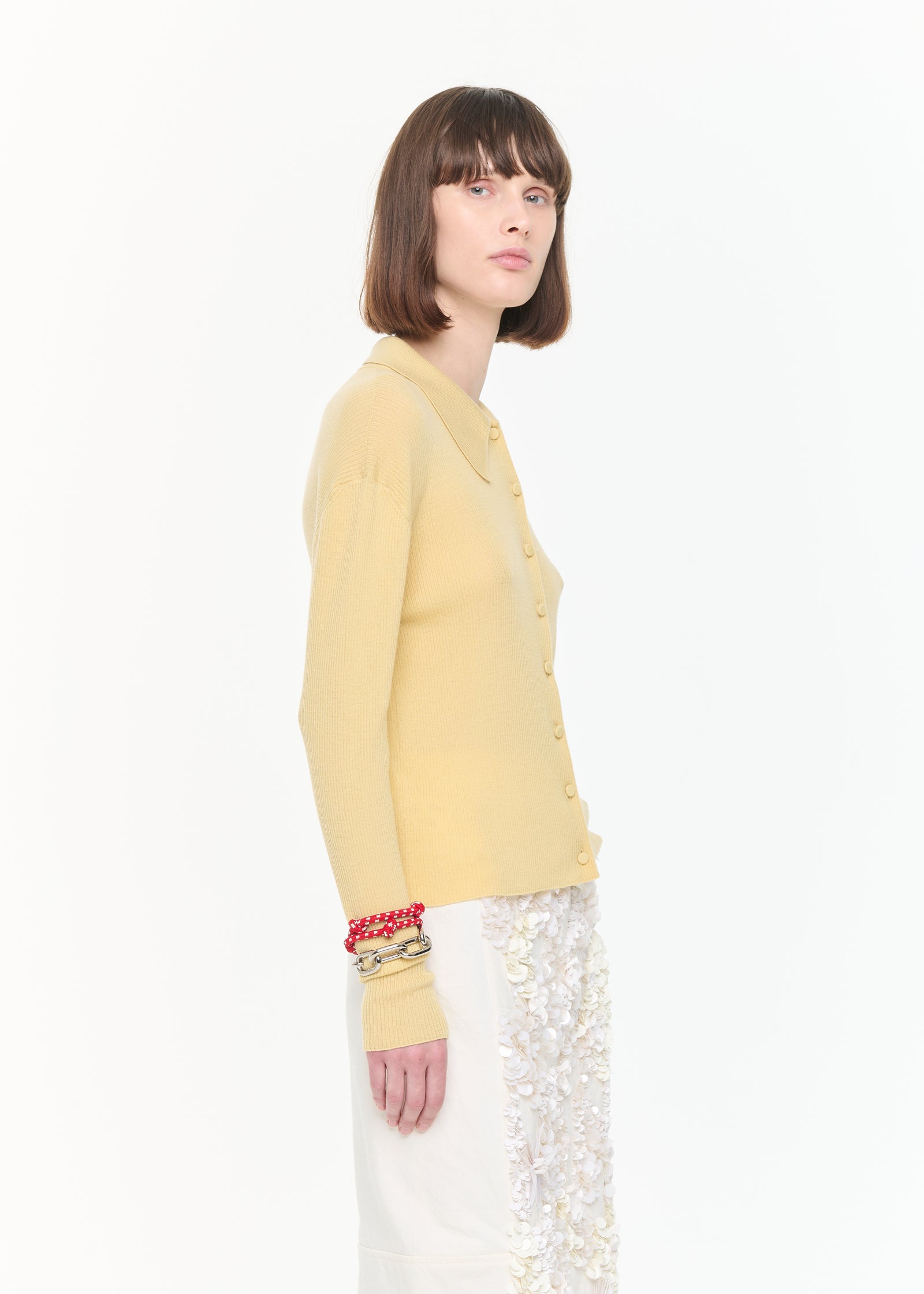 STRAW MERINO CARDIGAN