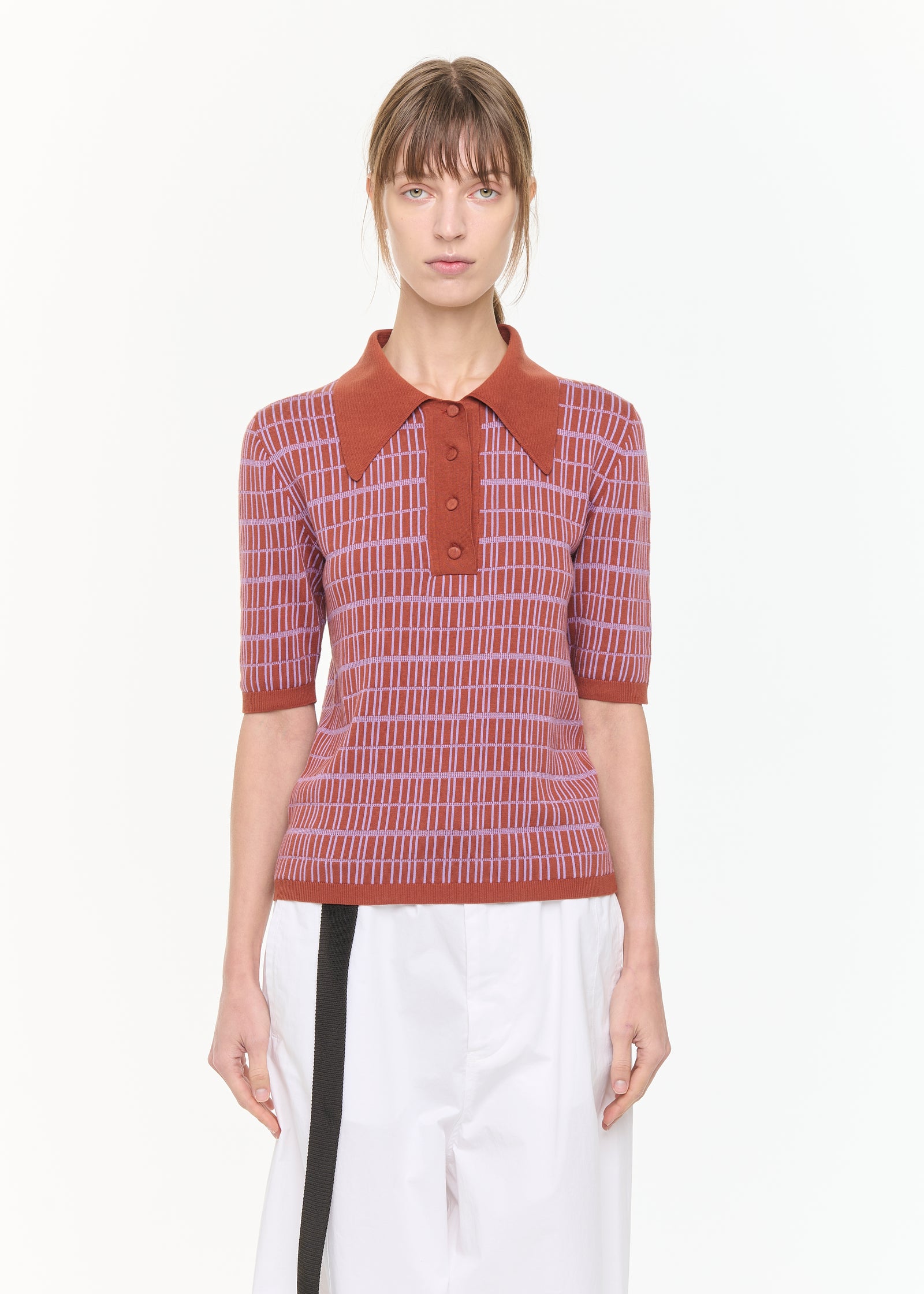 JAQUARD KNITTED POLO