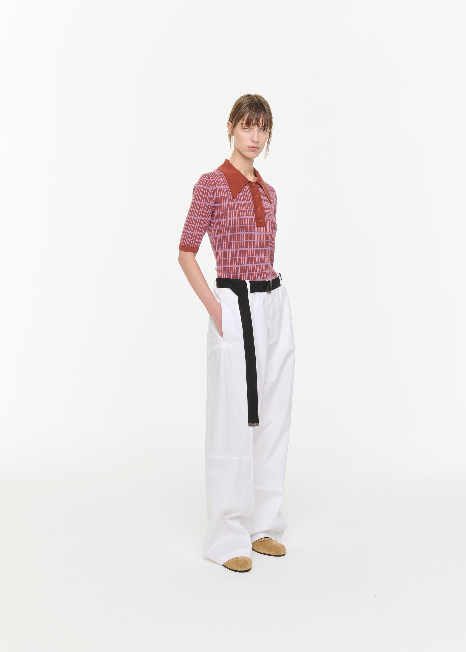 WHITE COTTON WIDE LEG PANTS