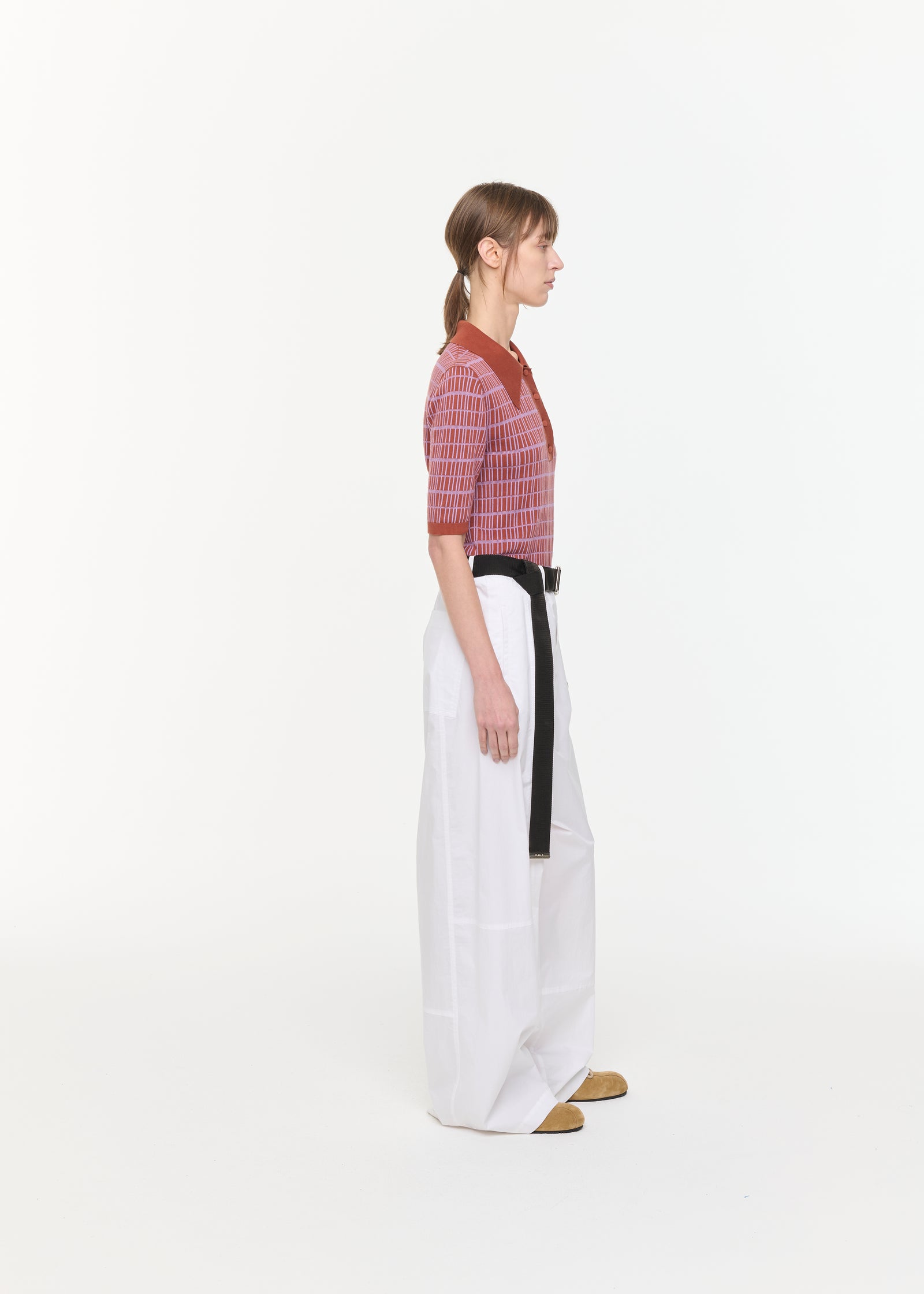 WHITE COTTON WIDE LEG PANTS