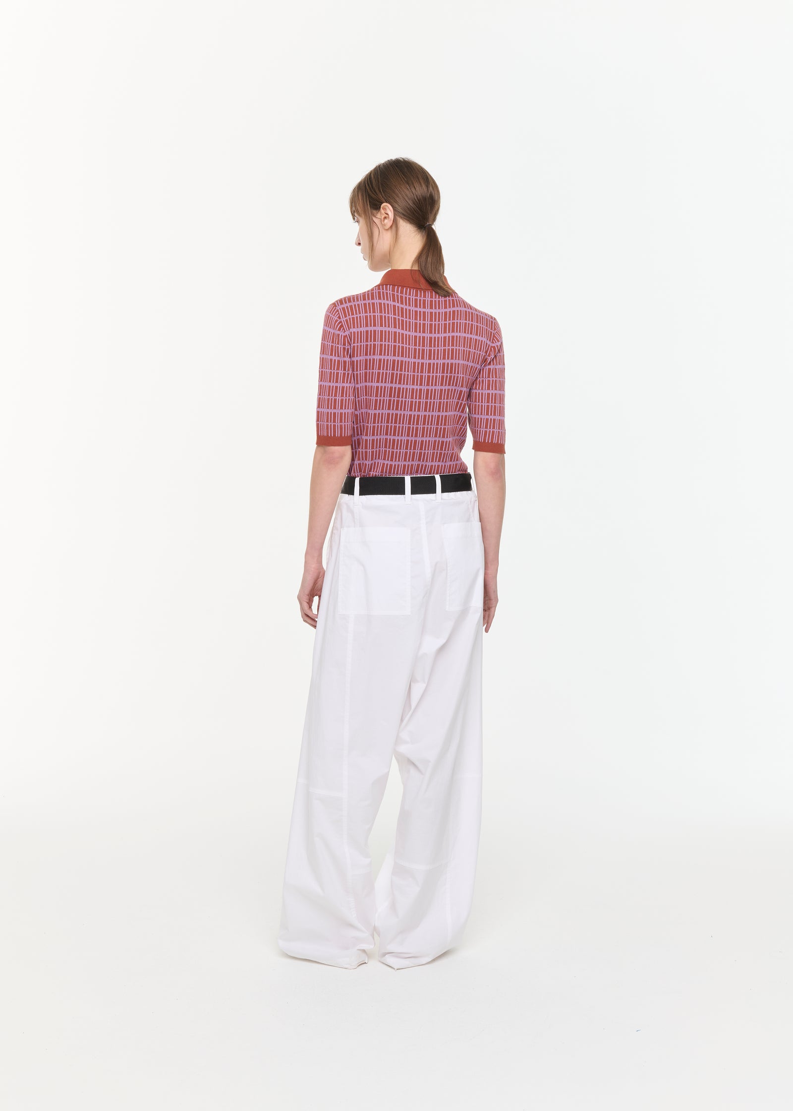 WHITE COTTON WIDE LEG PANTS