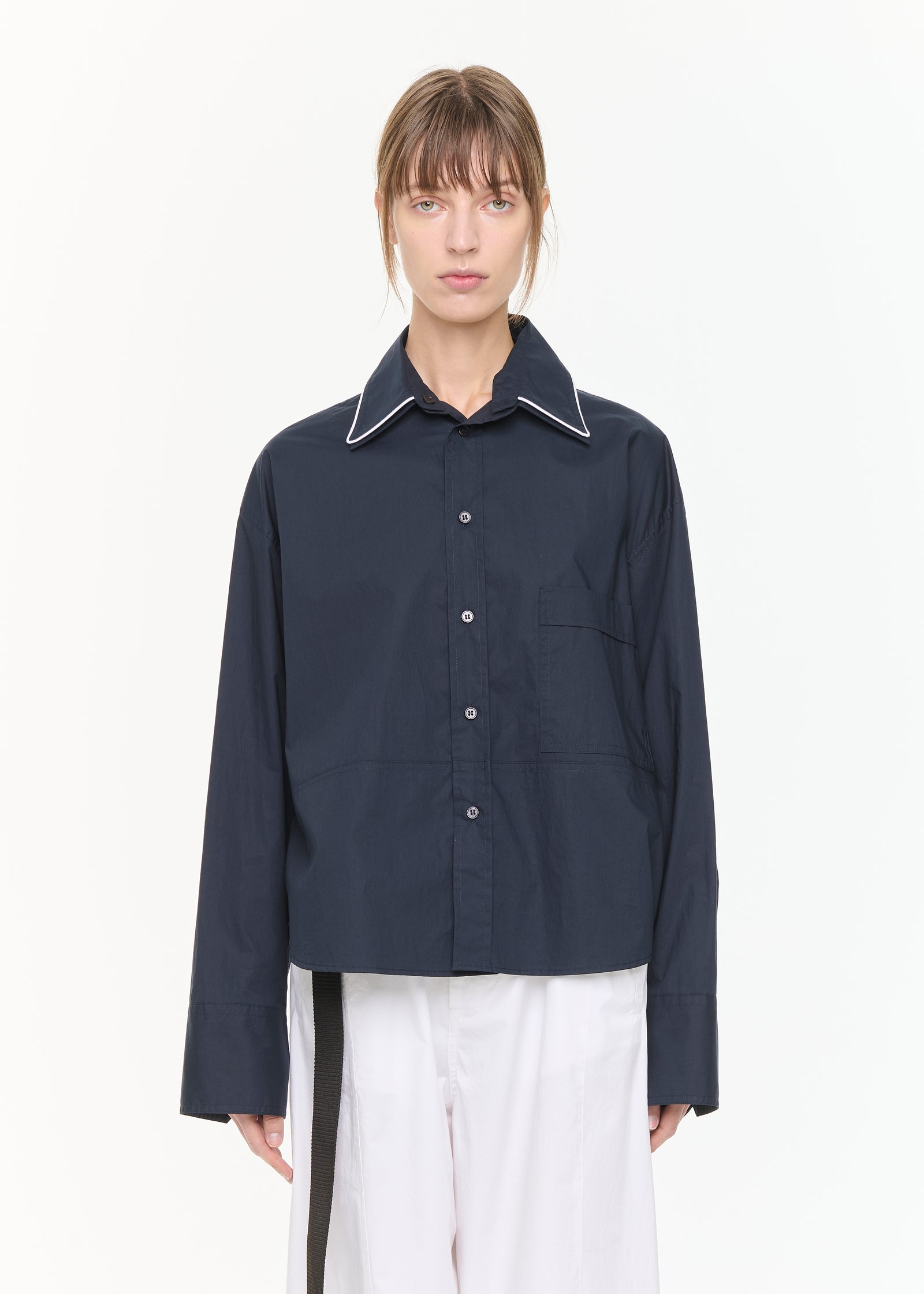 TECHNICAL PARACHUTE COTTON BOXY SHIRT