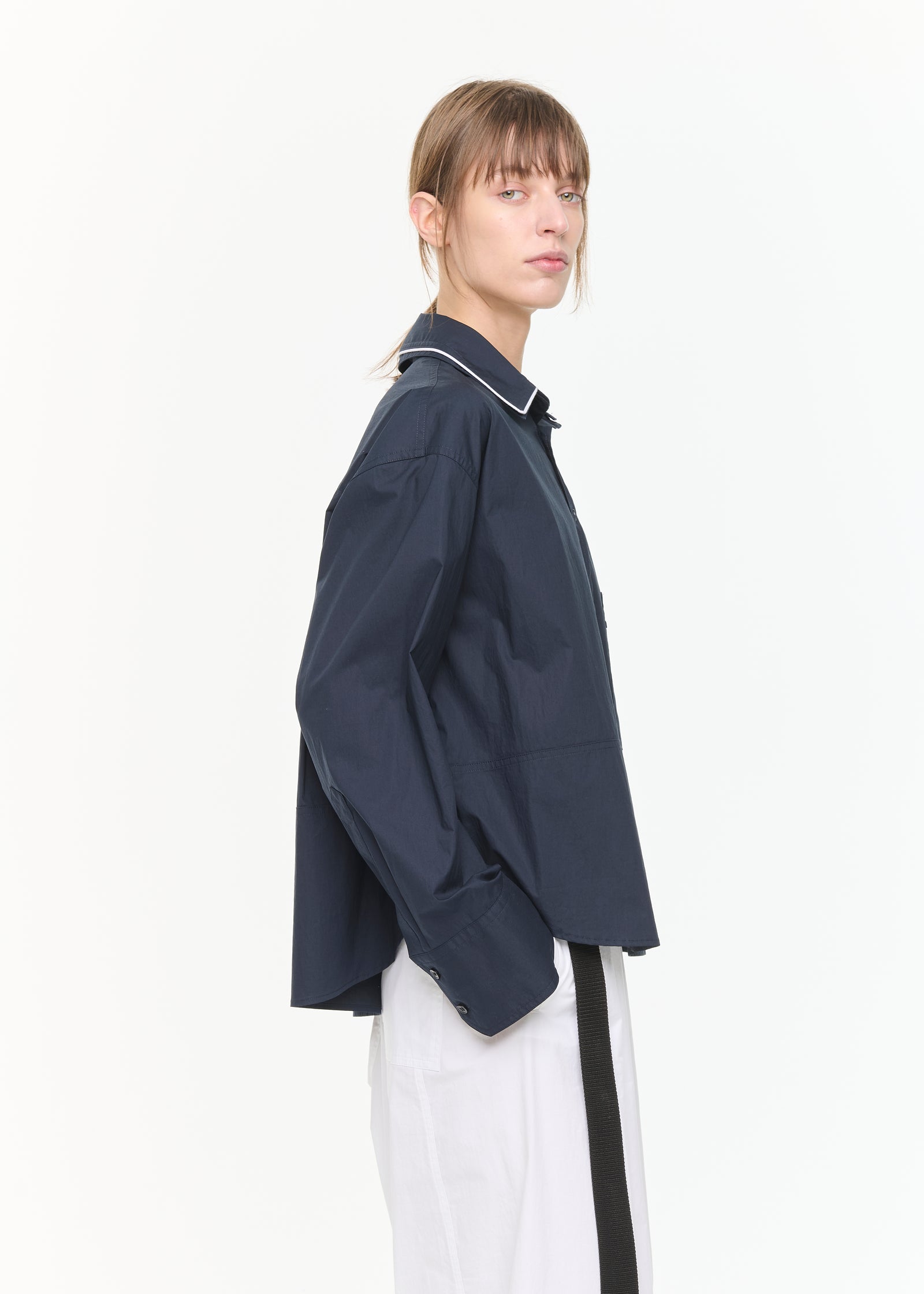 TECHNICAL PARACHUTE COTTON BOXY SHIRT