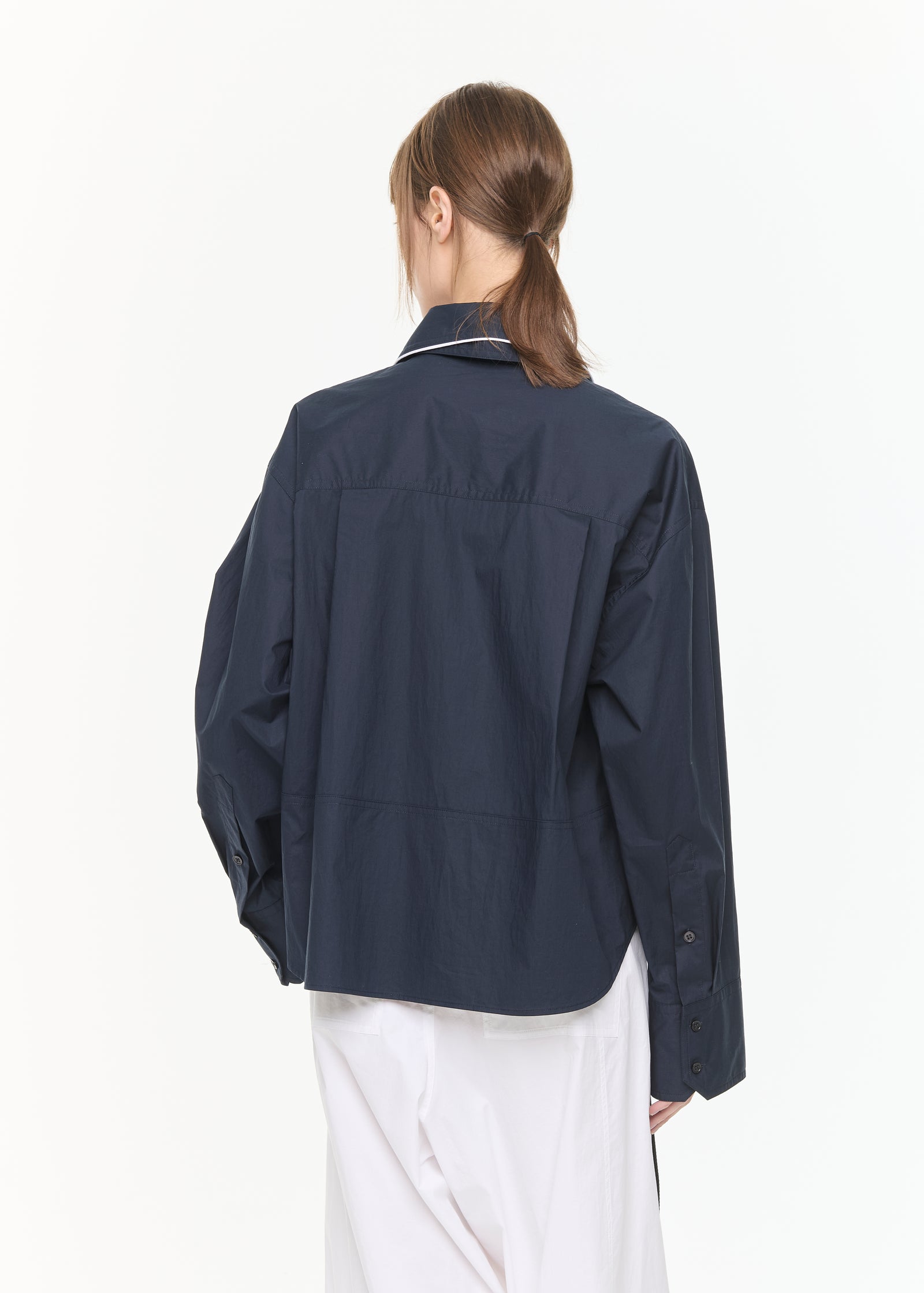 TECHNICAL PARACHUTE COTTON BOXY SHIRT
