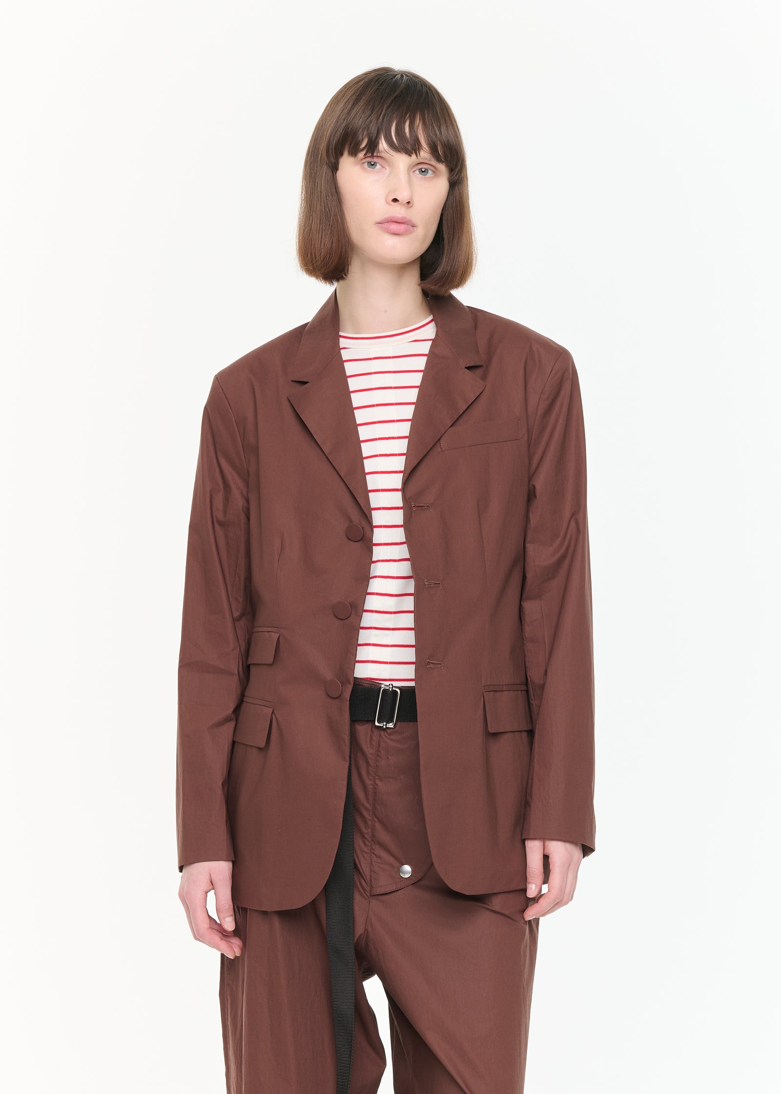 COFFE COTTON BLAZER
