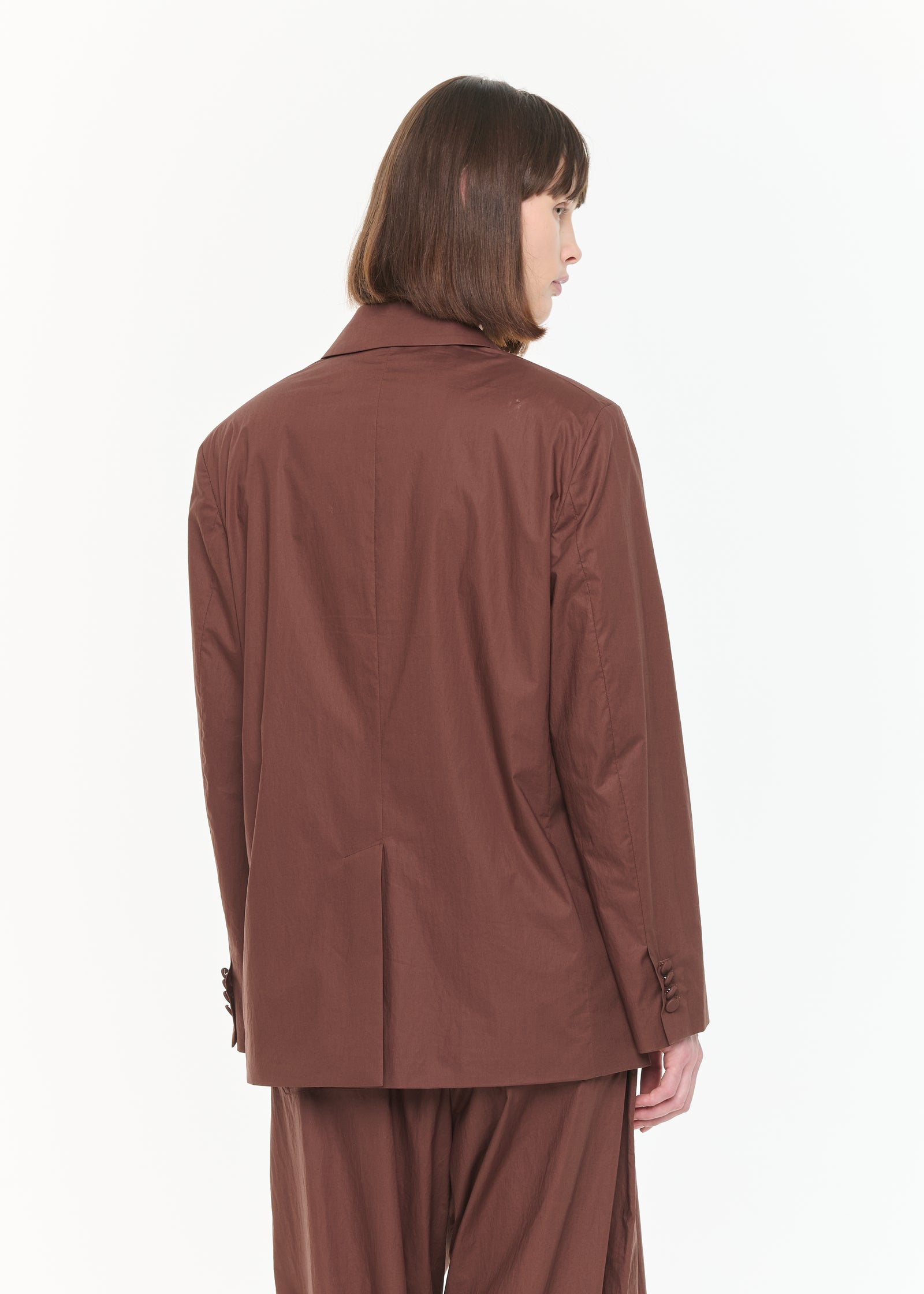 COFFE COTTON BLAZER