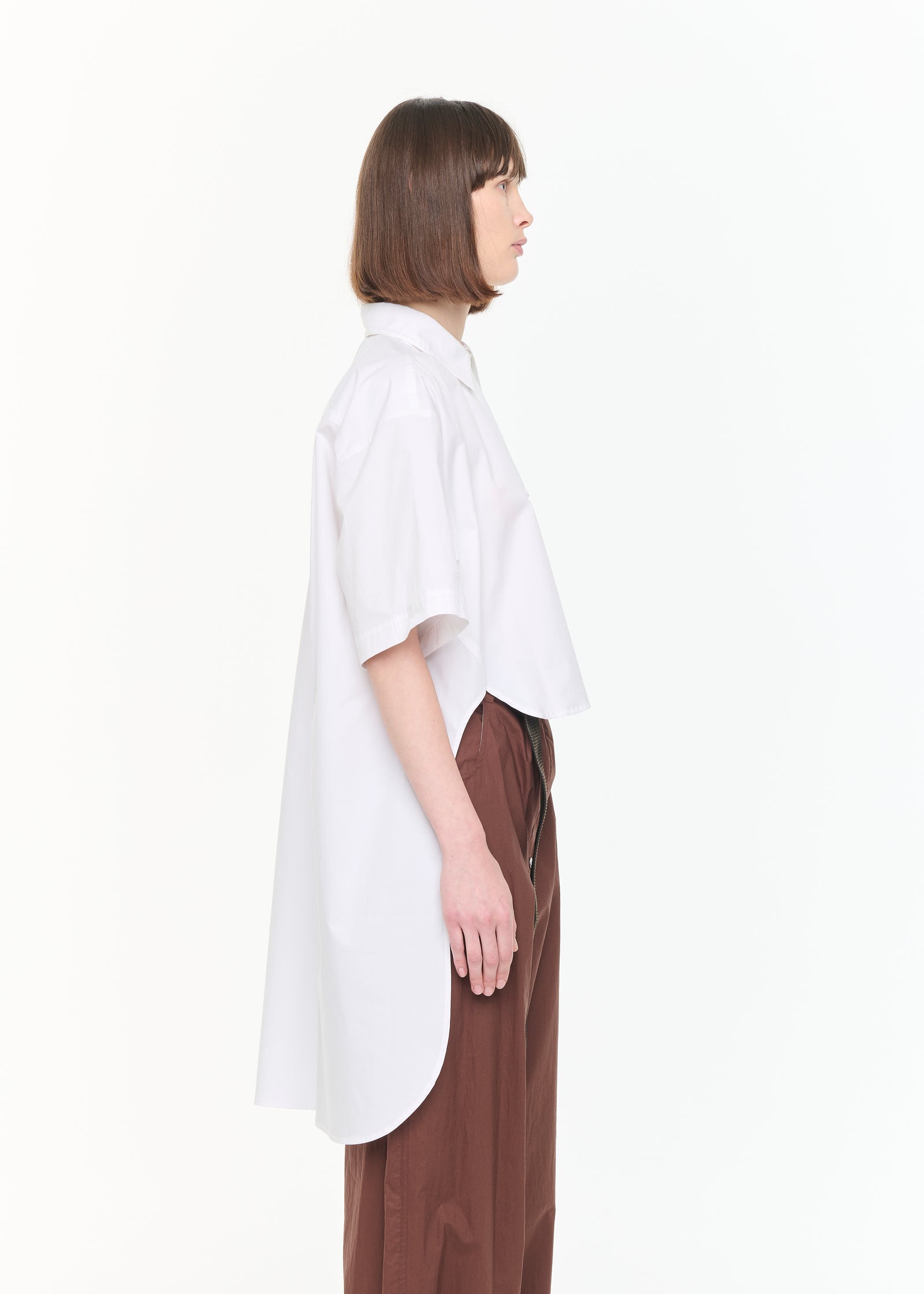 WHITE SHIRT WITH FRONT PANEL