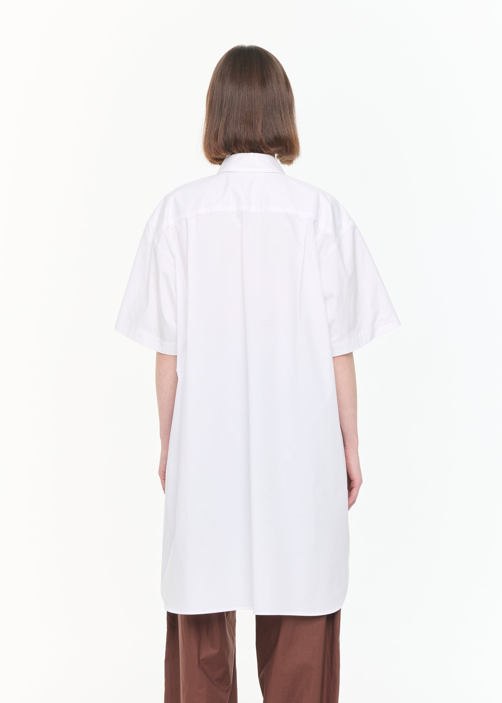 WHITE SHIRT WITH FRONT PANEL