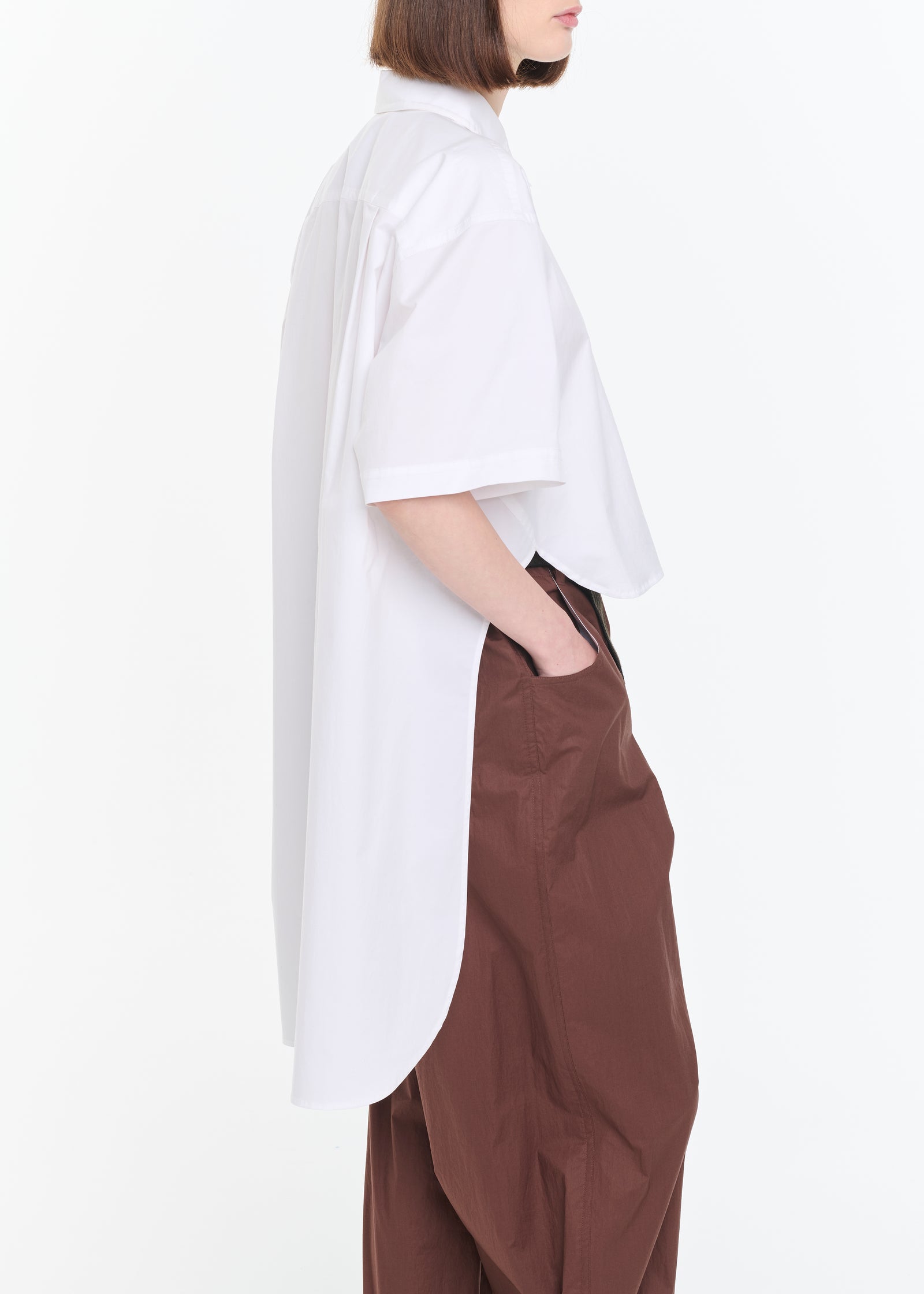 WHITE SHIRT WITH FRONT PANEL