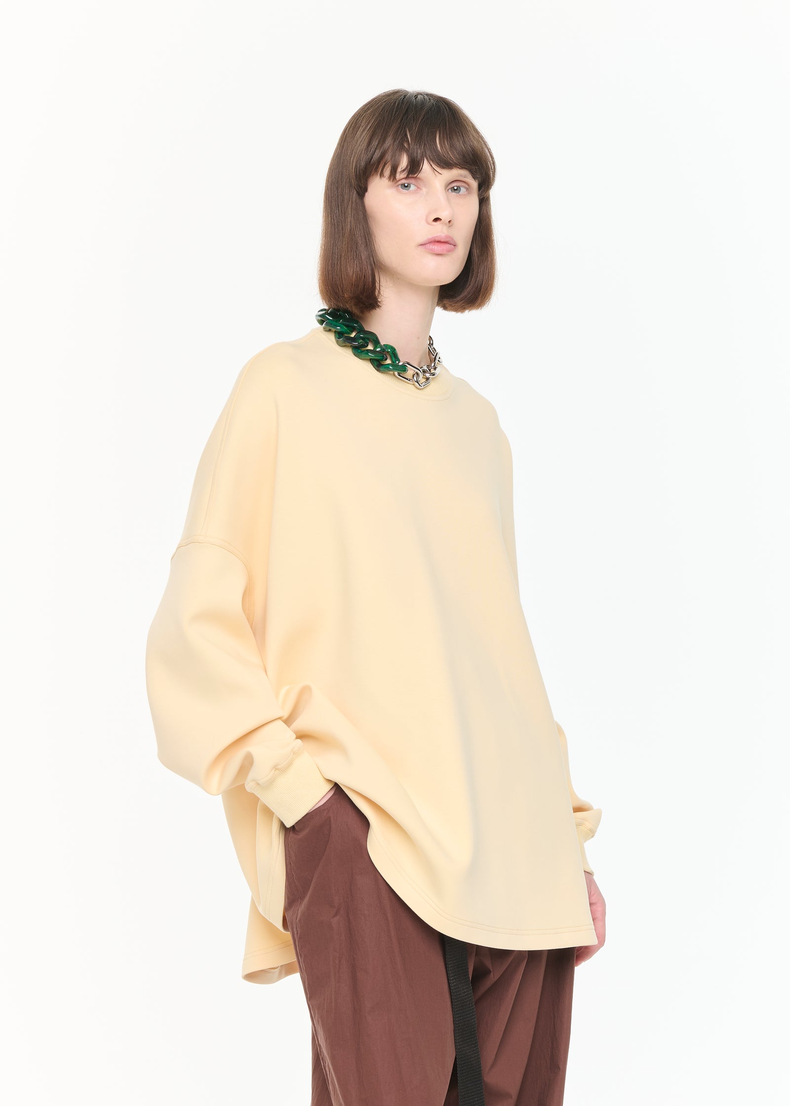 FELPA A FORMA DI BOZZOLO COLOR PAGLIA