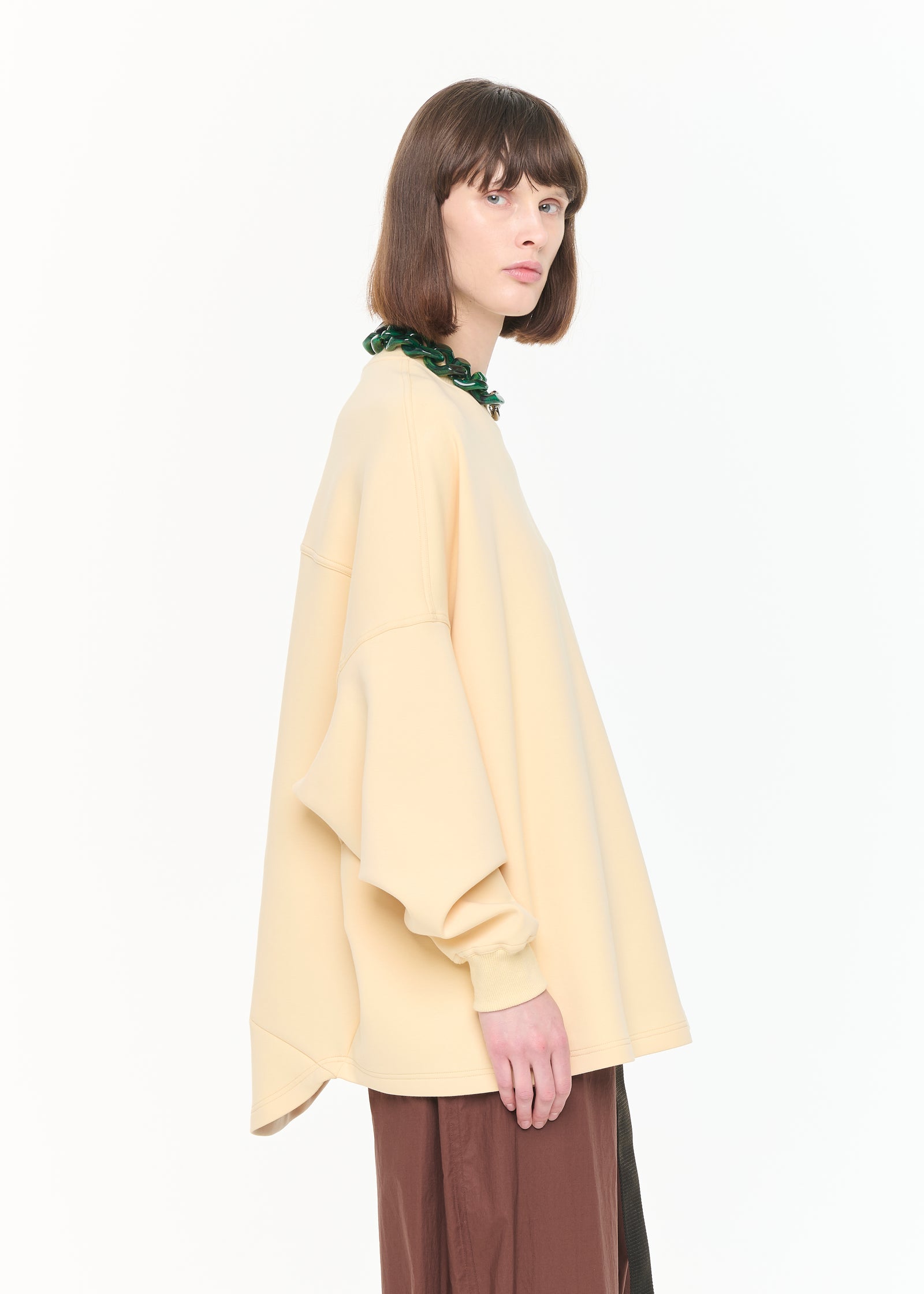 FELPA A FORMA DI BOZZOLO COLOR PAGLIA