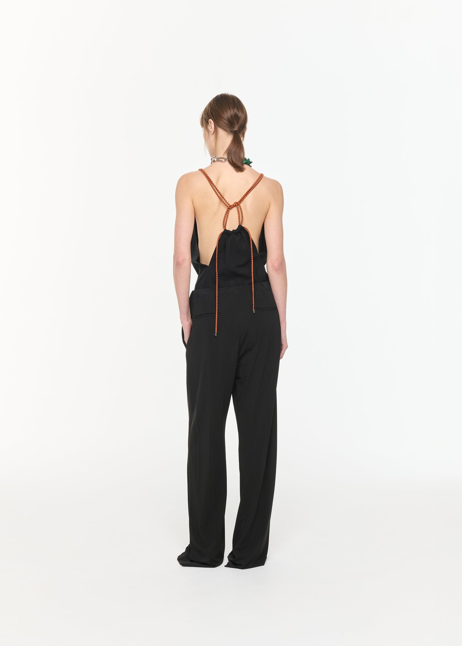 PANTALONI NERI IN VISCOSA