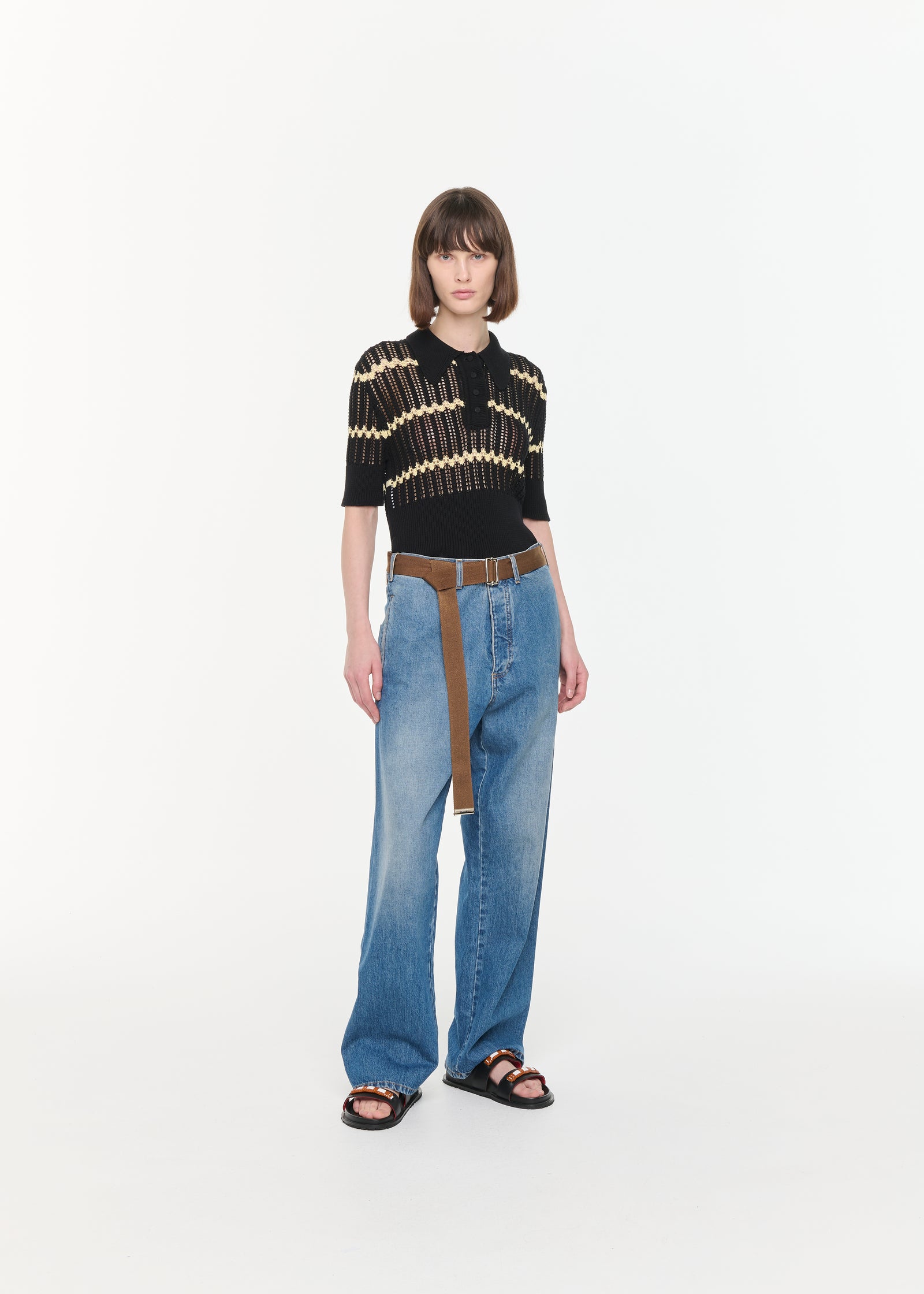 JEANS BLU CON TASCHE OVERSIZE