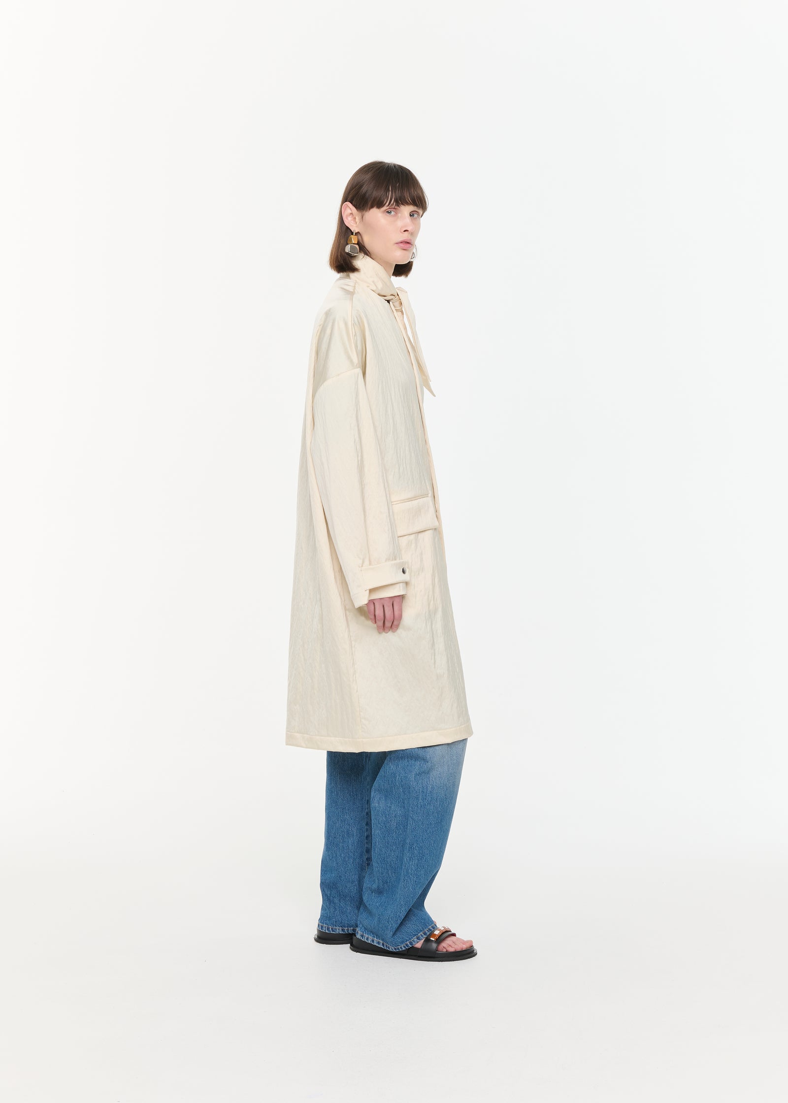 CAPPOTTO IN RASO STROPICCIATO