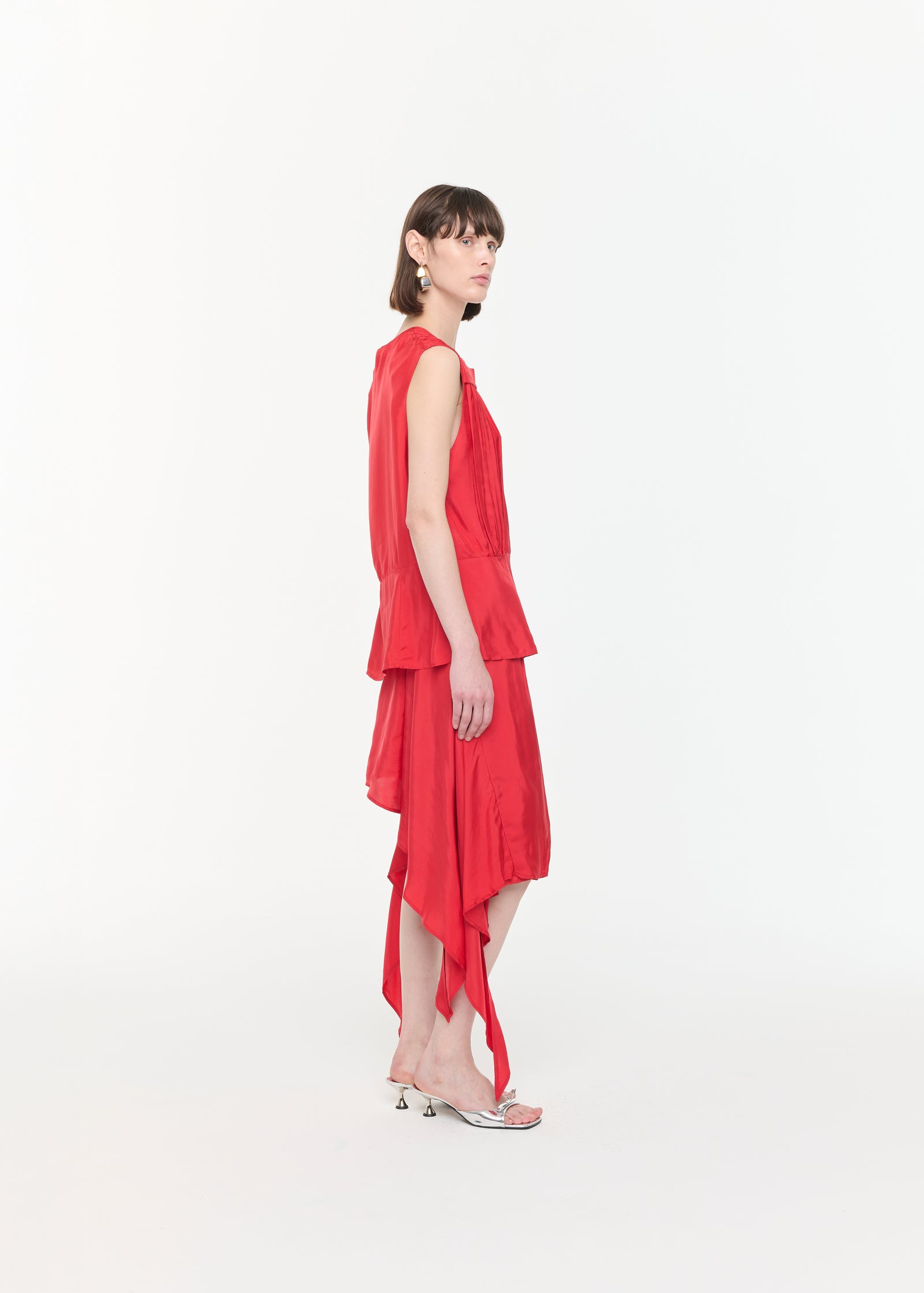 GONNA ASIMMETRICA ROSSO FUOCO