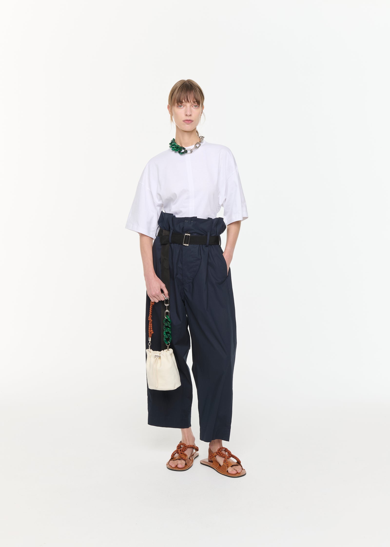 TECHNICAL PARACHUTE HIGH WAIST TROUSERS