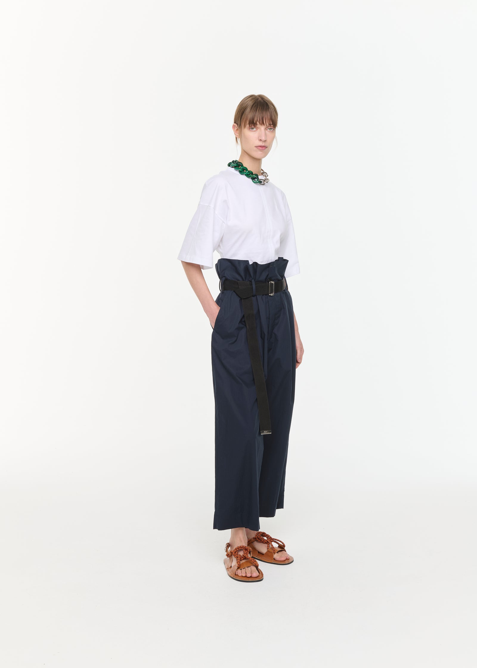 TECHNICAL PARACHUTE HIGH WAIST TROUSERS