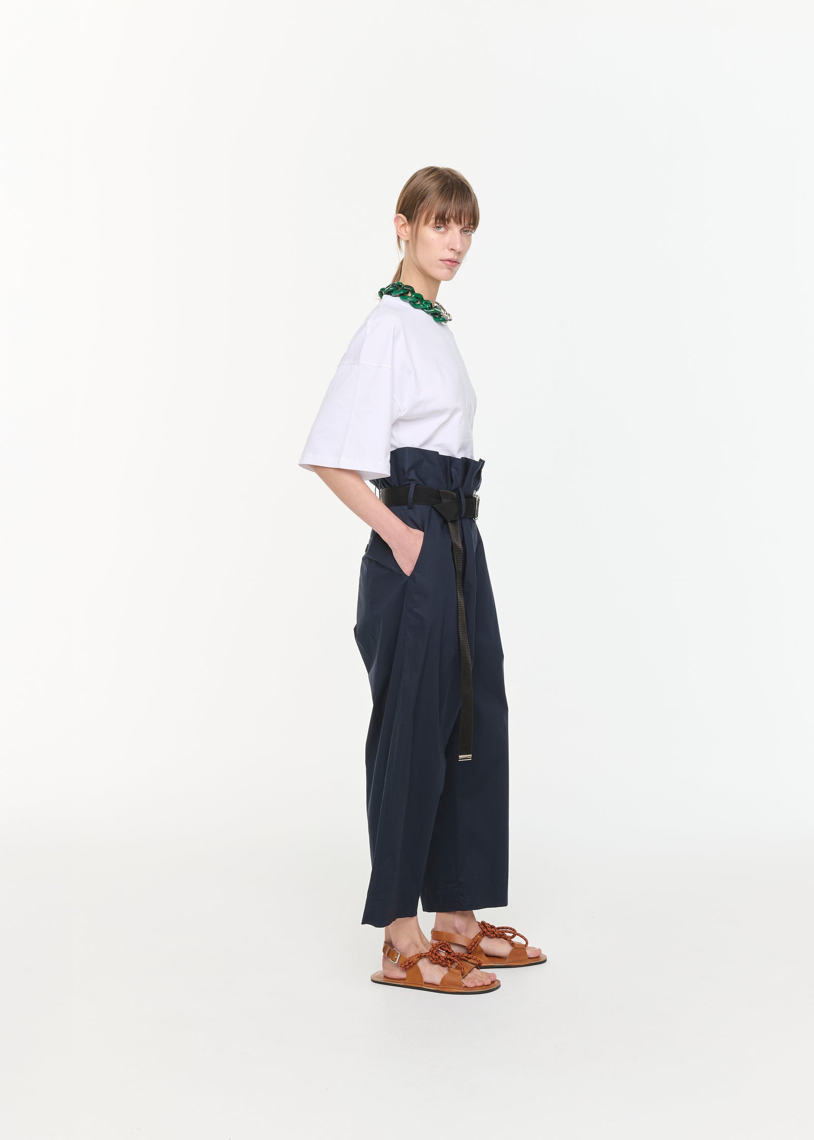 TECHNICAL PARACHUTE HIGH WAIST TROUSERS