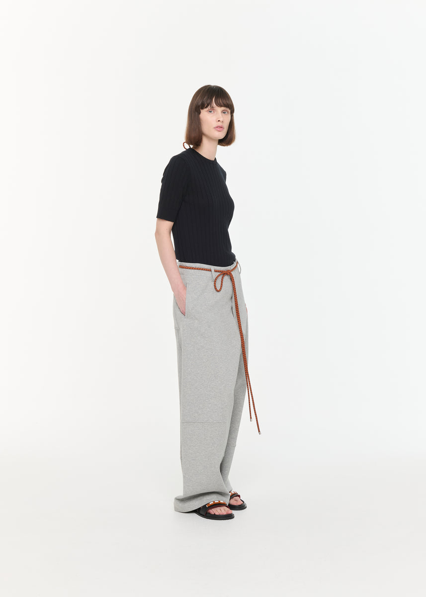 Wide leg melange pants - Plan C