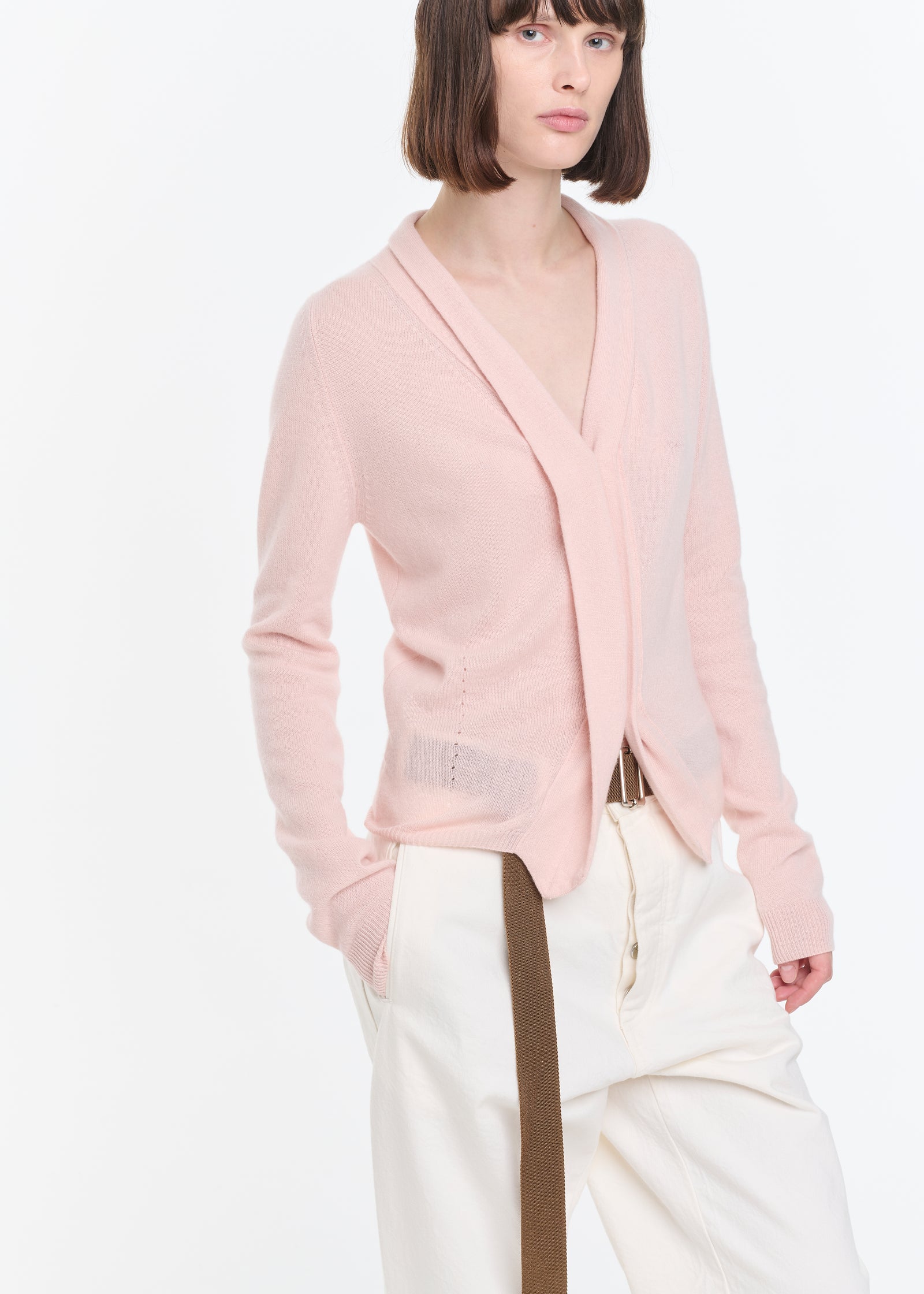BABY PINK CASHMERE CARDIGAN