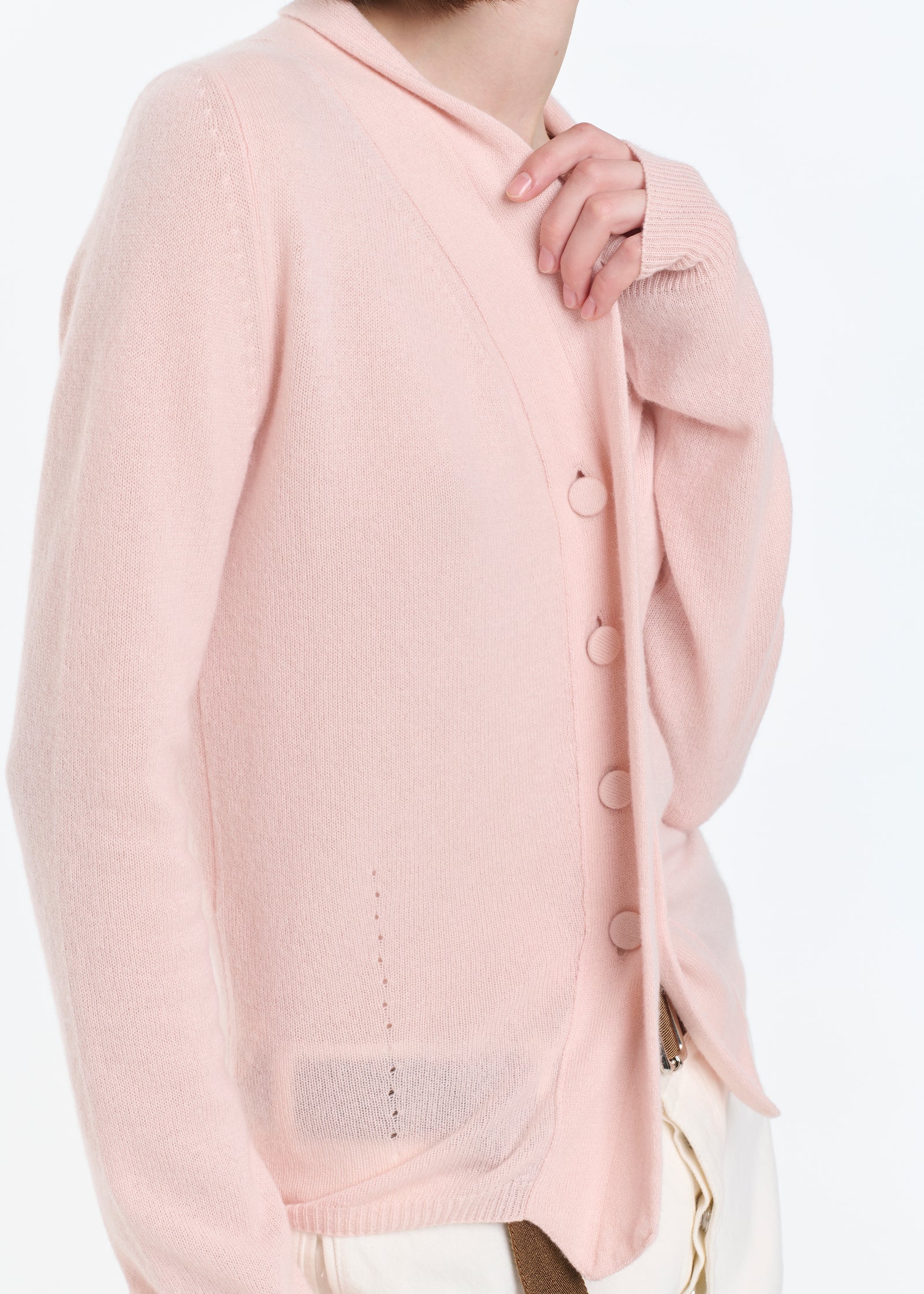 BABY PINK CASHMERE CARDIGAN