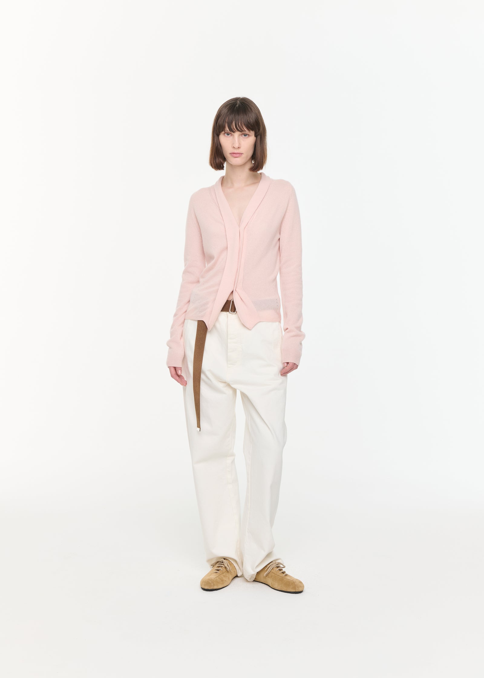 BABY PINK CASHMERE CARDIGAN