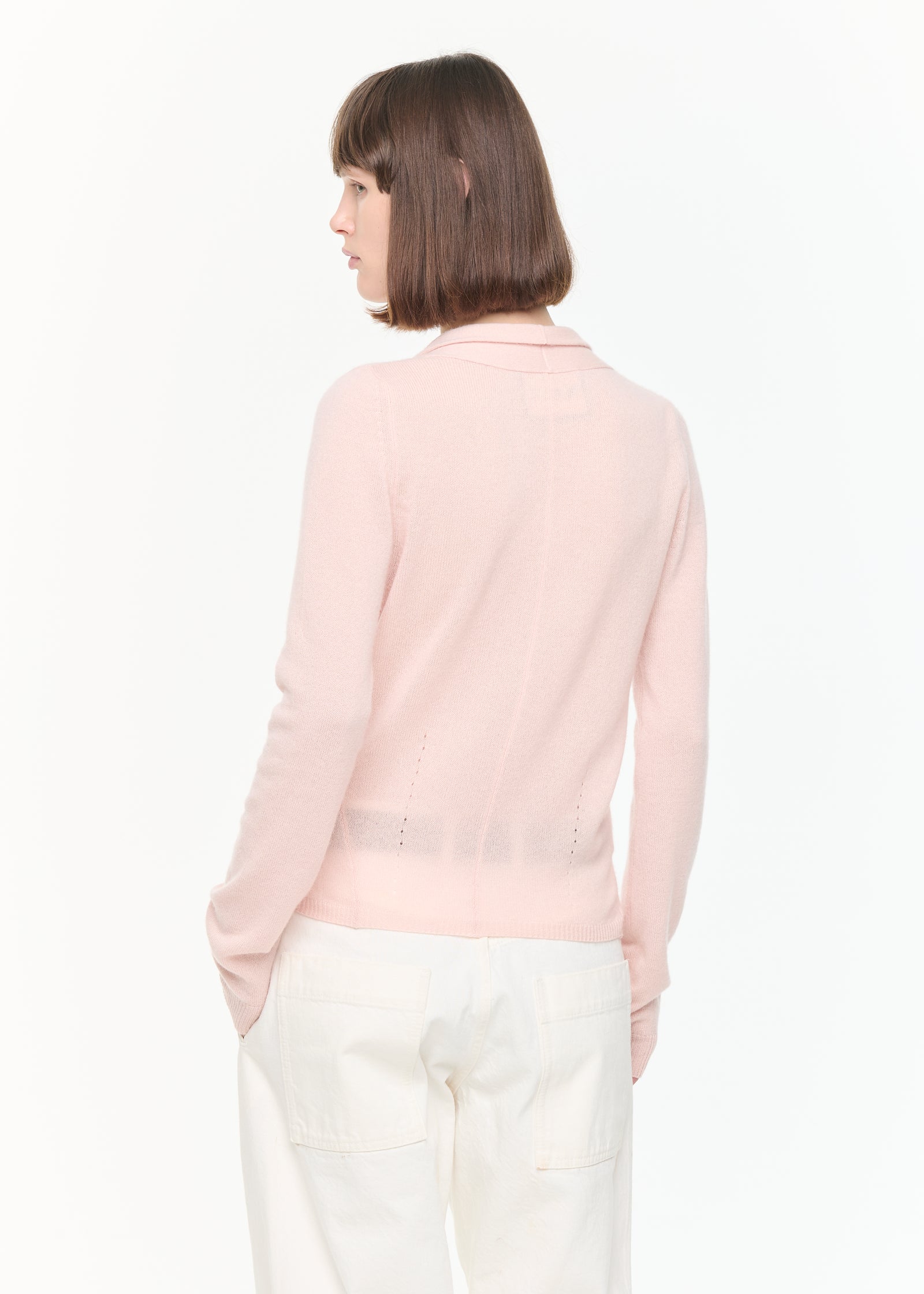 BABY PINK CASHMERE CARDIGAN