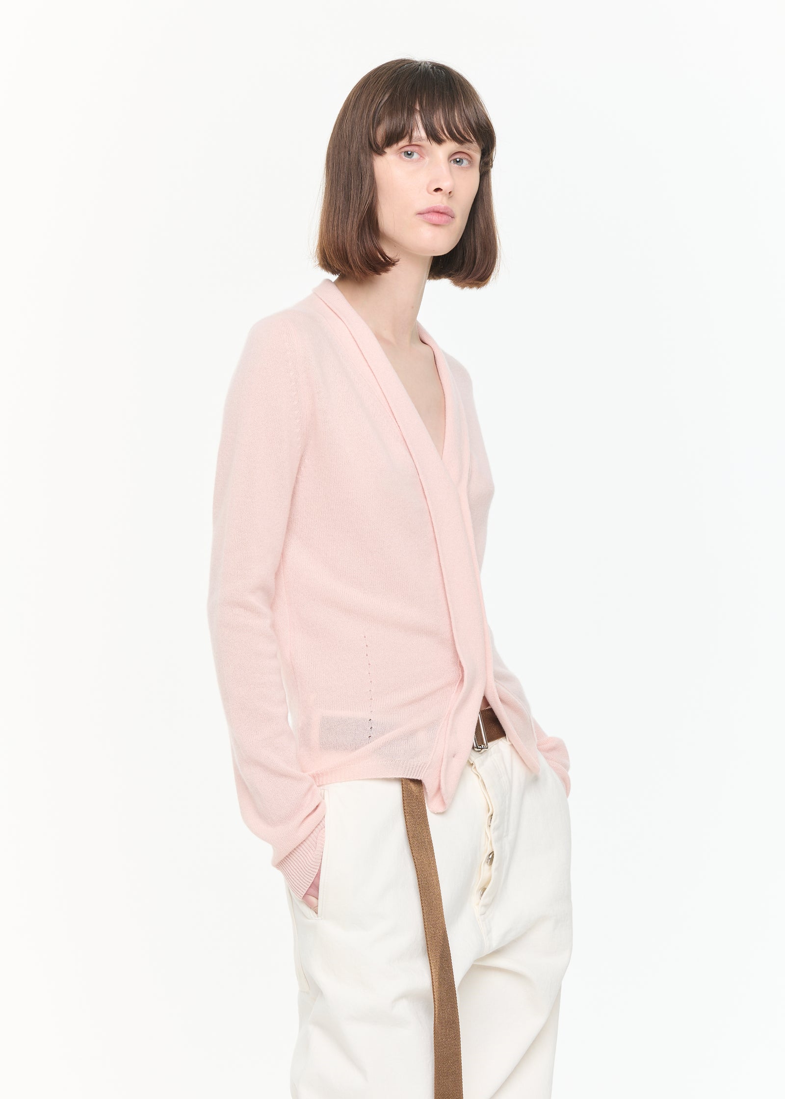 BABY PINK CASHMERE CARDIGAN