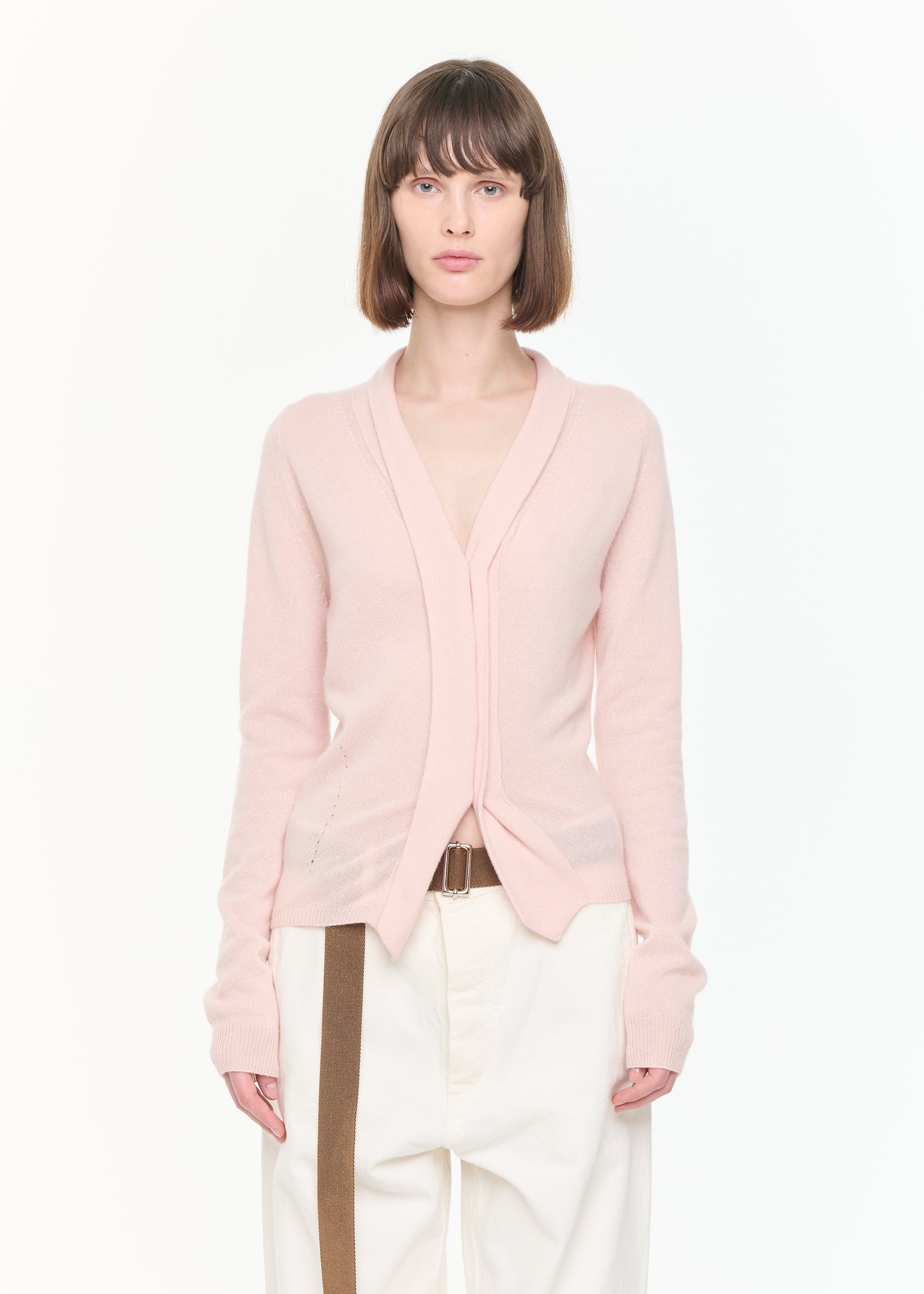 BABY PINK CASHMERE CARDIGAN