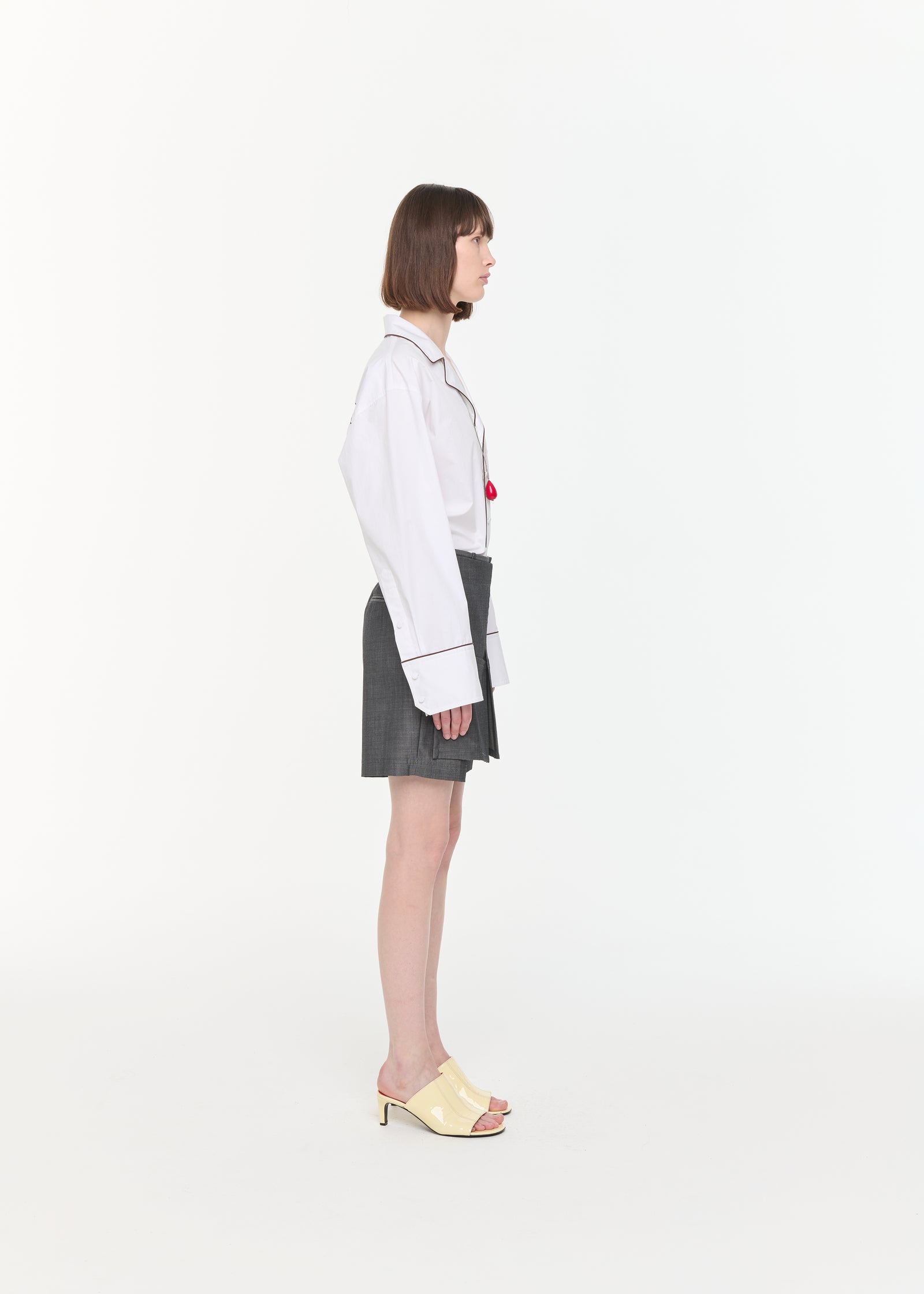 GREY MELANGE BERMUDA