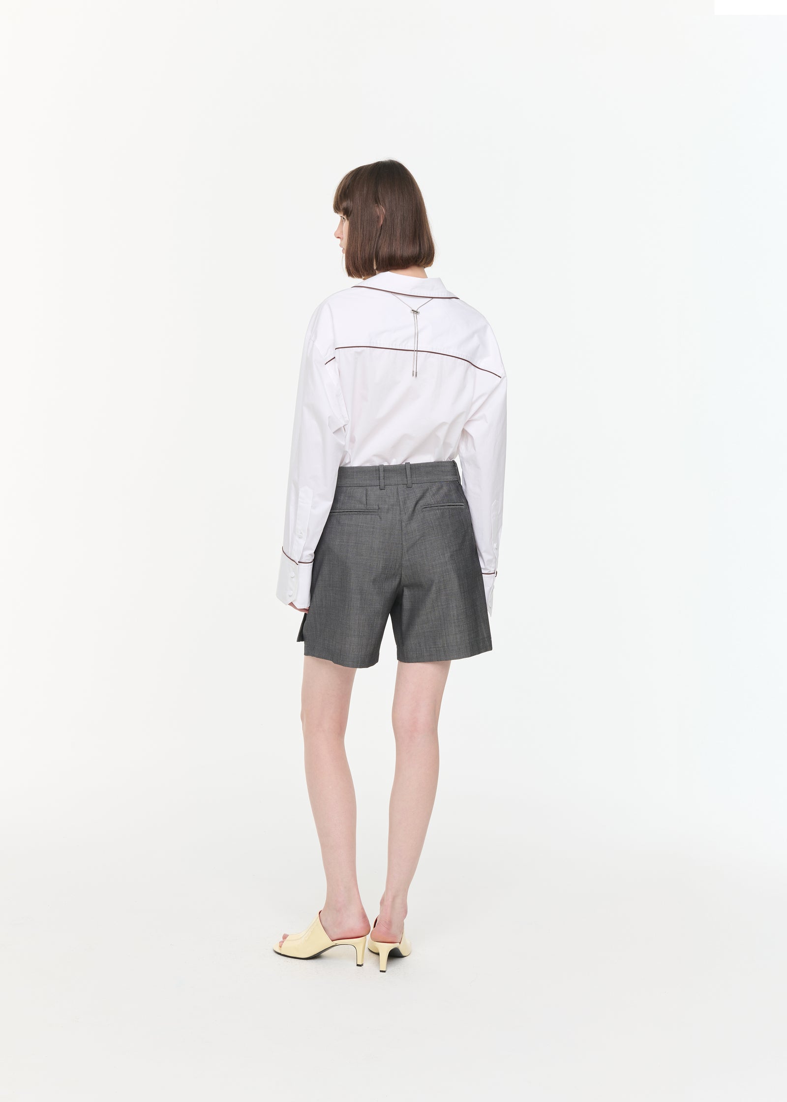 GREY MELANGE BERMUDA