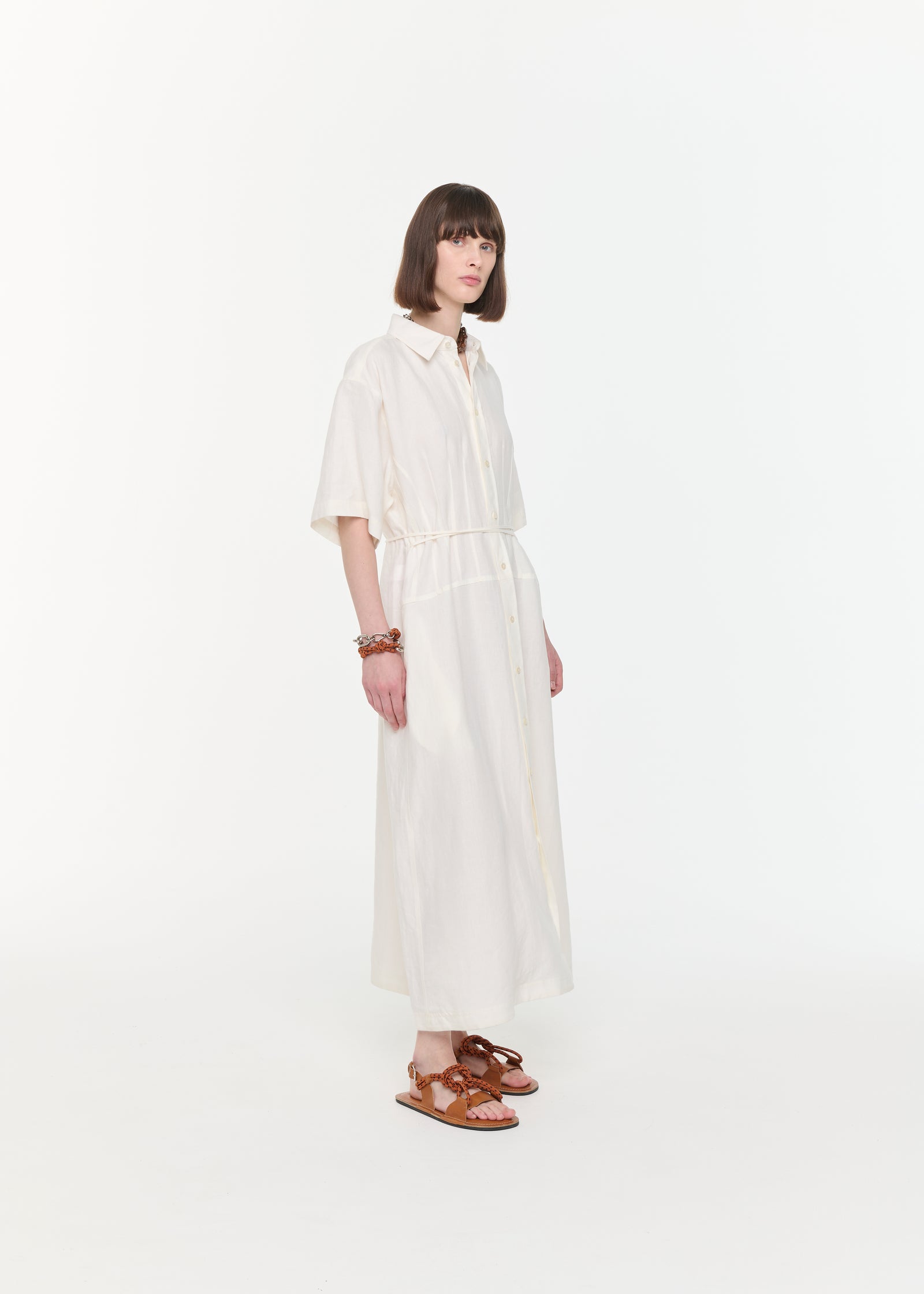 LINEN SHIRT DRESS