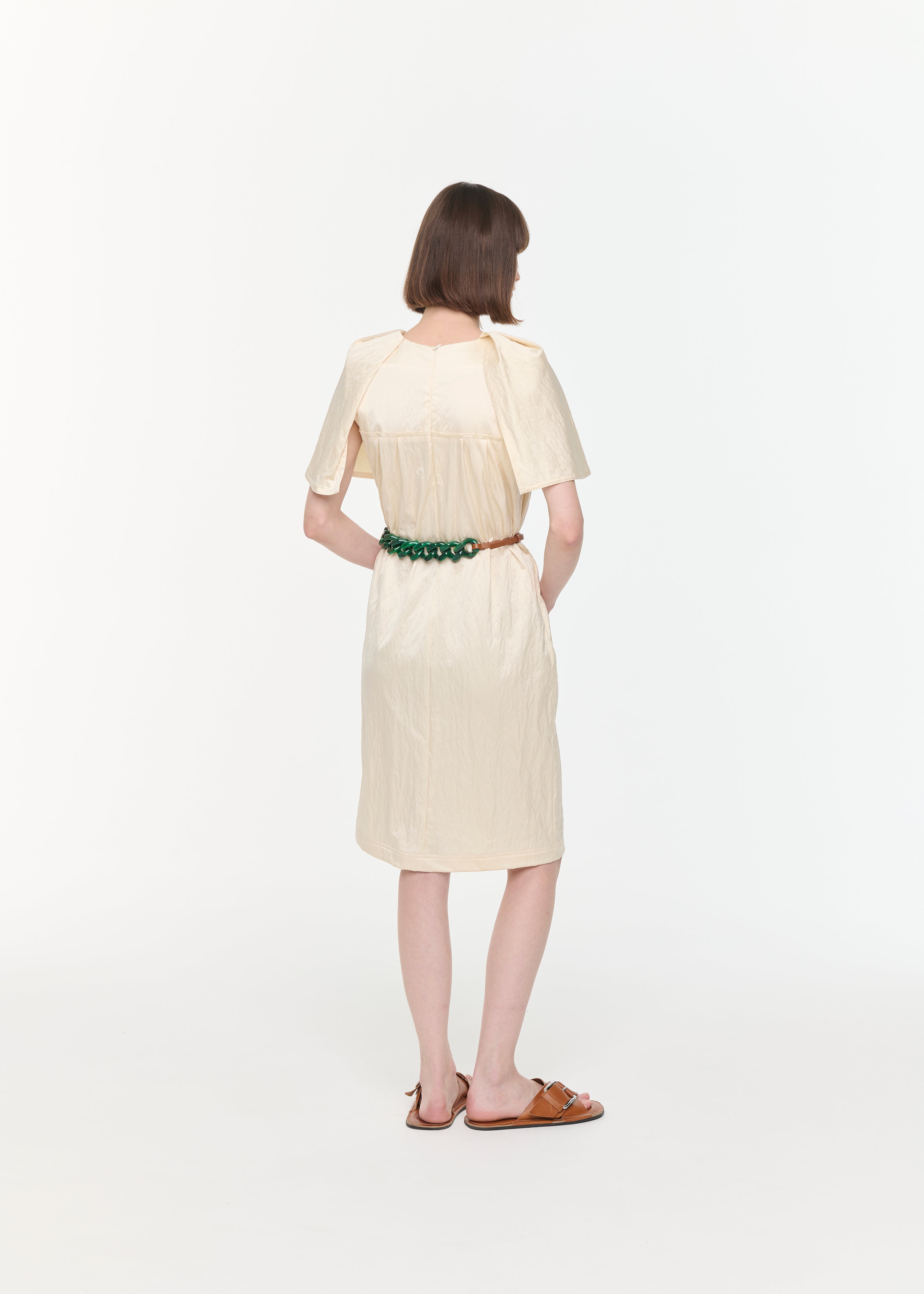 midi dress with cape Midi Dress With Cape