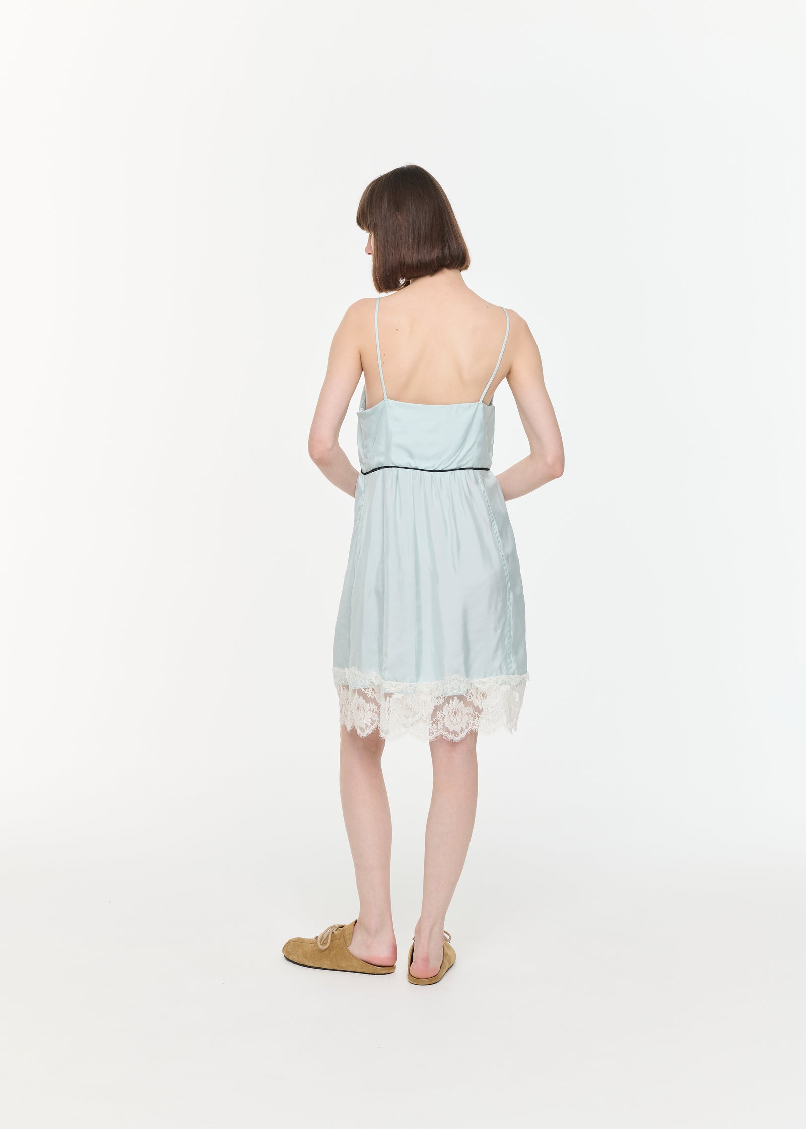 MIDI LIGHT VISCOSE SLIP DRESS