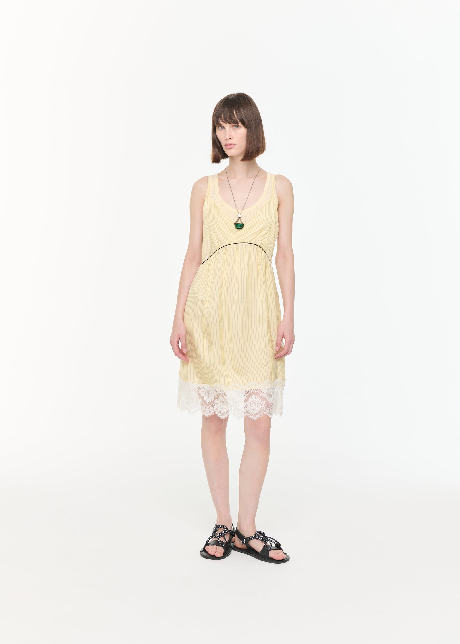 ABITO SOTTOVESTE MIDI A RIGHE