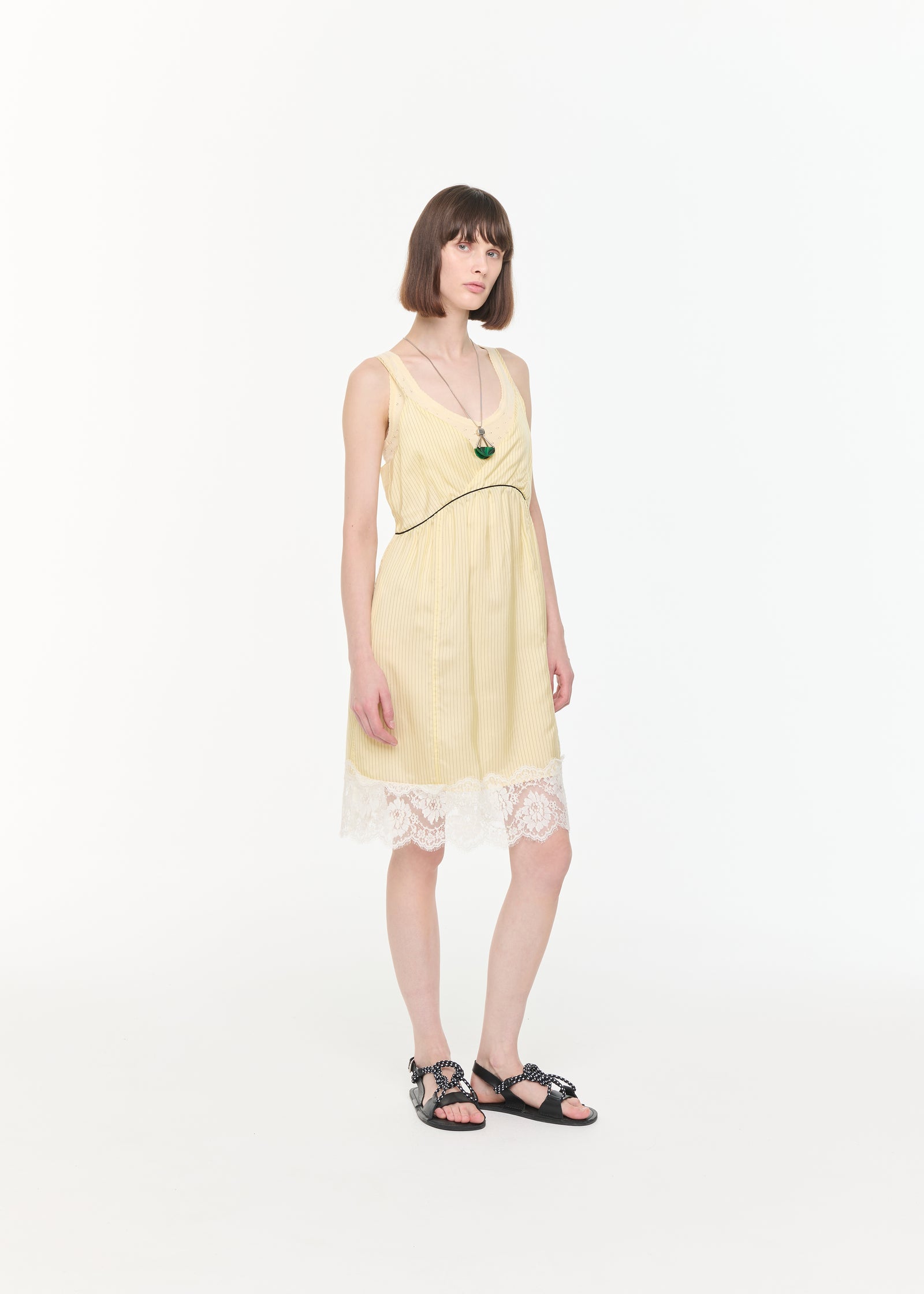 ABITO SOTTOVESTE MIDI A RIGHE